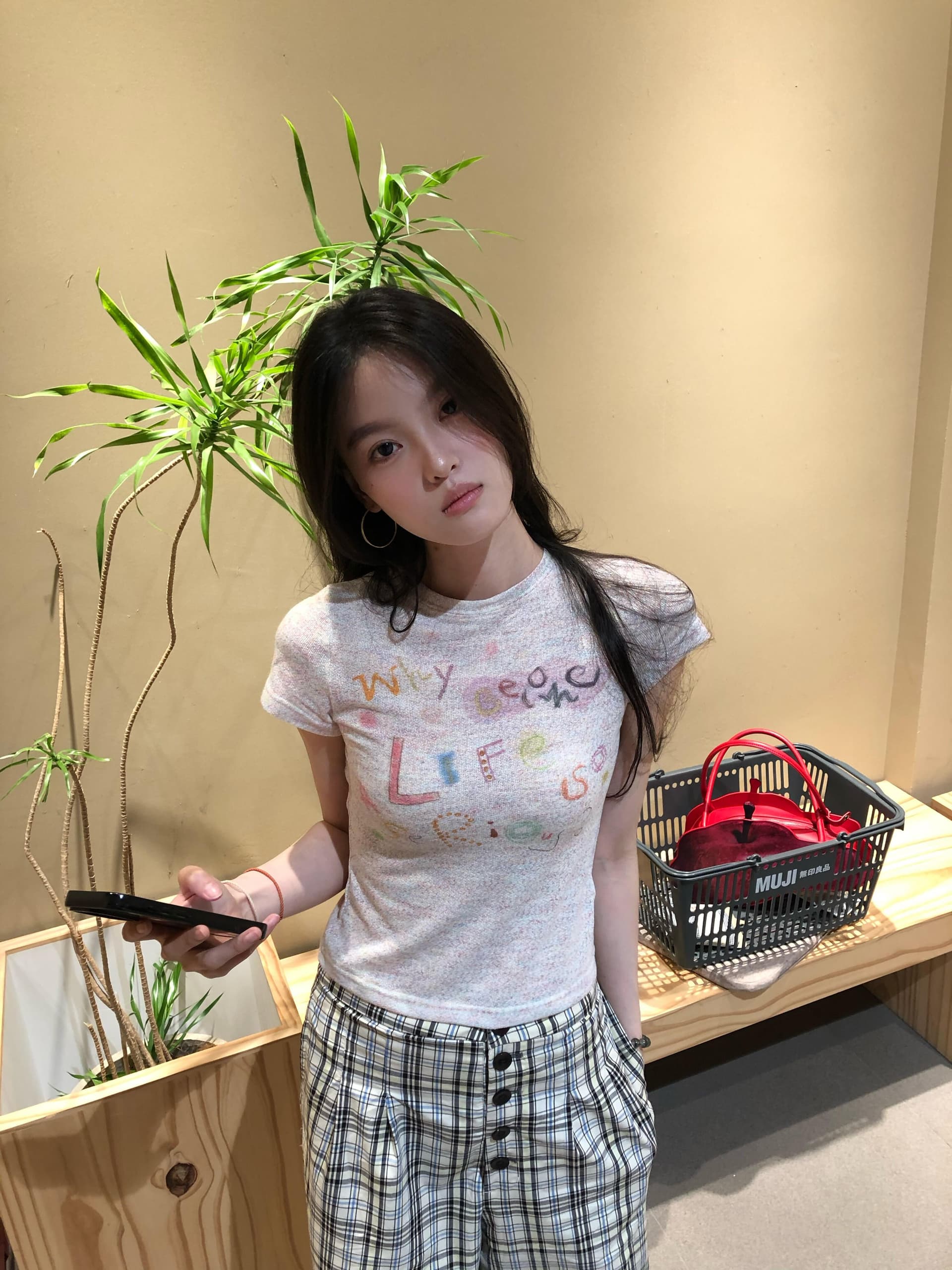 광저우 150그램 무지개 마 얇은 스타일 통기성 재미있는 낙서 색상 실 맨위 여성 여름 몸매 가꾸기 프린트 반팔 티셔츠 상세 이미지 6
