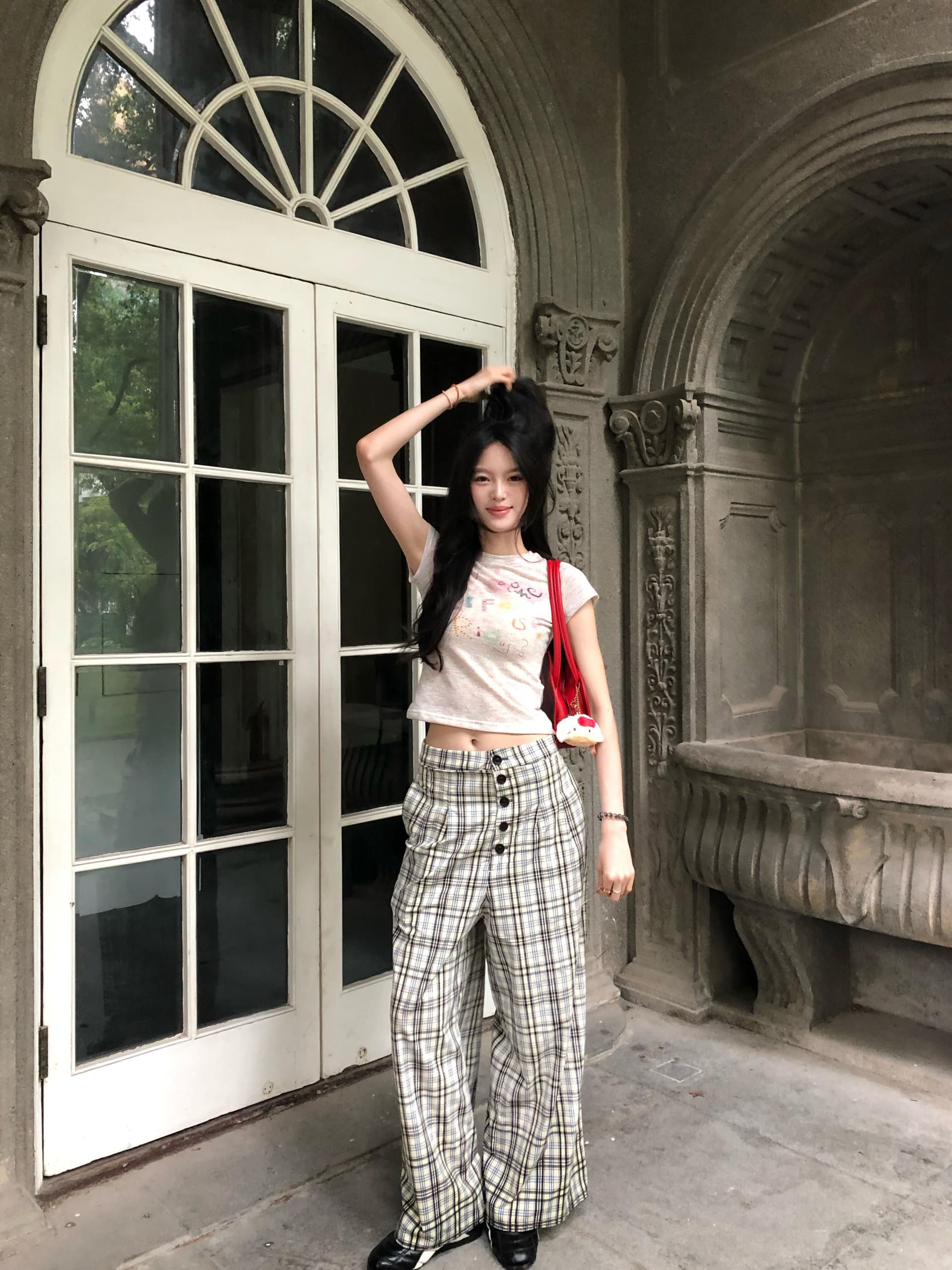 광저우 150그램 무지개 마 얇은 스타일 통기성 재미있는 낙서 색상 실 맨위 여성 여름 몸매 가꾸기 프린트 반팔 티셔츠 상세 이미지 7