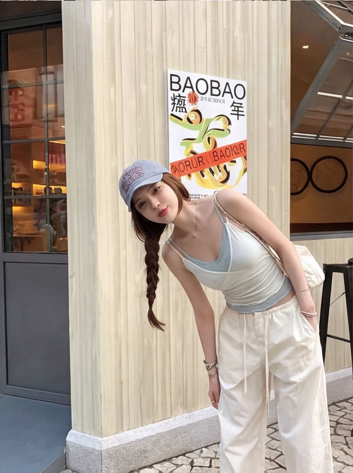 코코아 인사이드 미스 2026 여름 새로운 순수한 욕망 핫걸 분위기 센스 페이크 레이어드 레이스 캐미솔 맨위 상세 이미지 6