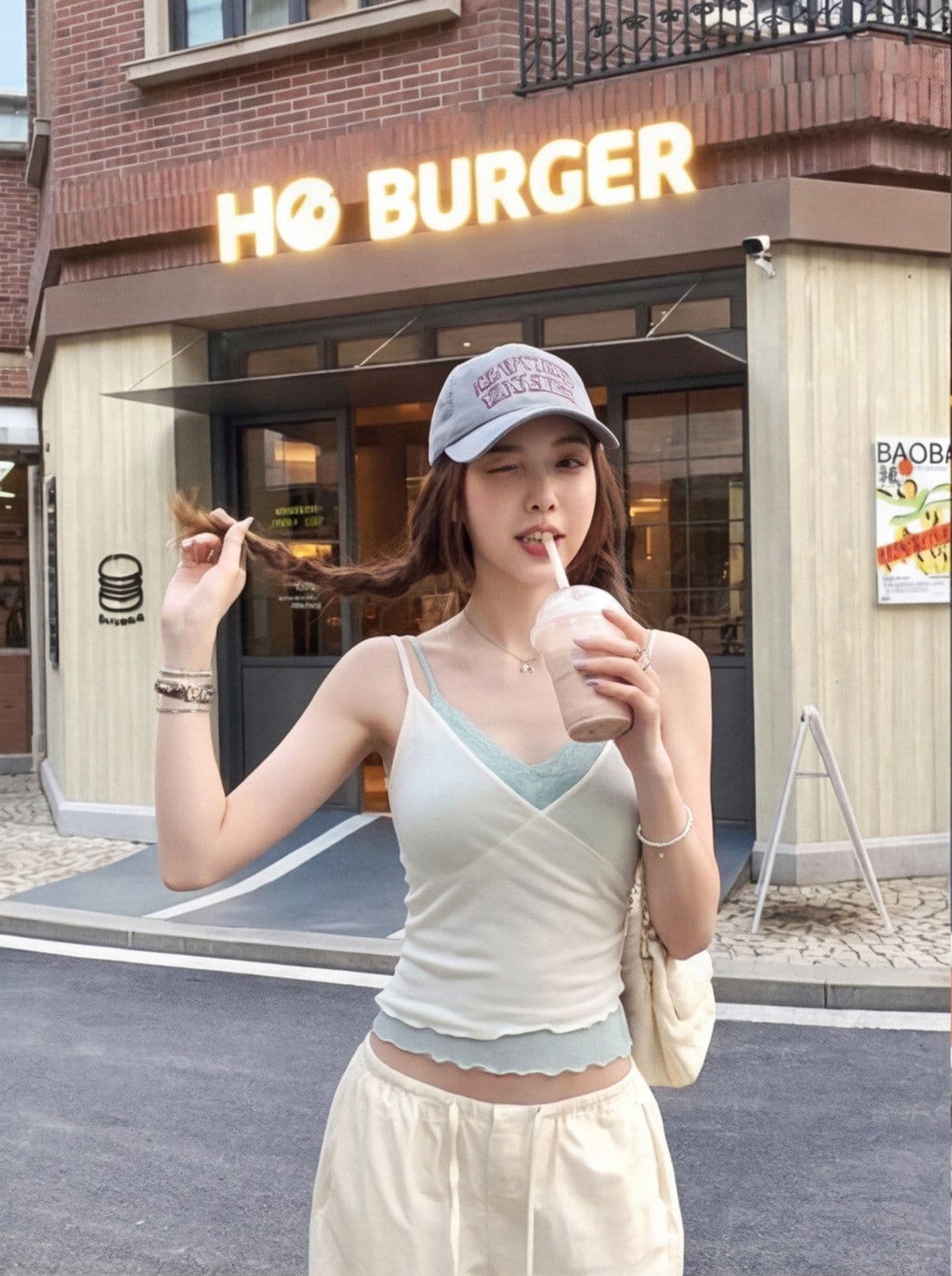 코코아 인사이드 미스 2026 여름 새로운 순수한 욕망 핫걸 분위기 센스 페이크 레이어드 레이스 캐미솔 맨위 상세 이미지 9
