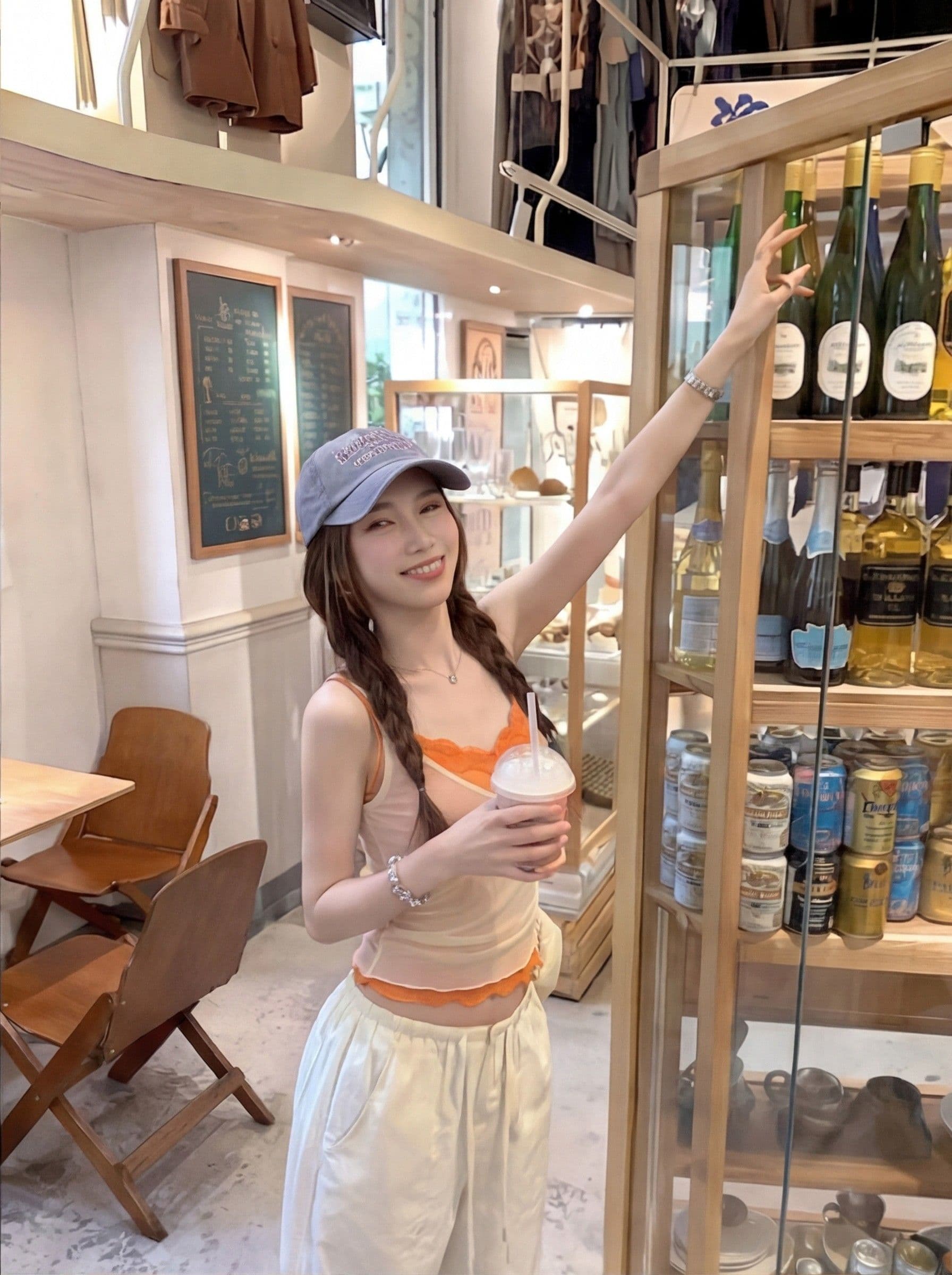 코코아 인사이드 미스 2026 여름 새로운 순수한 욕망 핫걸 분위기 센스 페이크 레이어드 레이스 캐미솔 맨위 상세 이미지 17