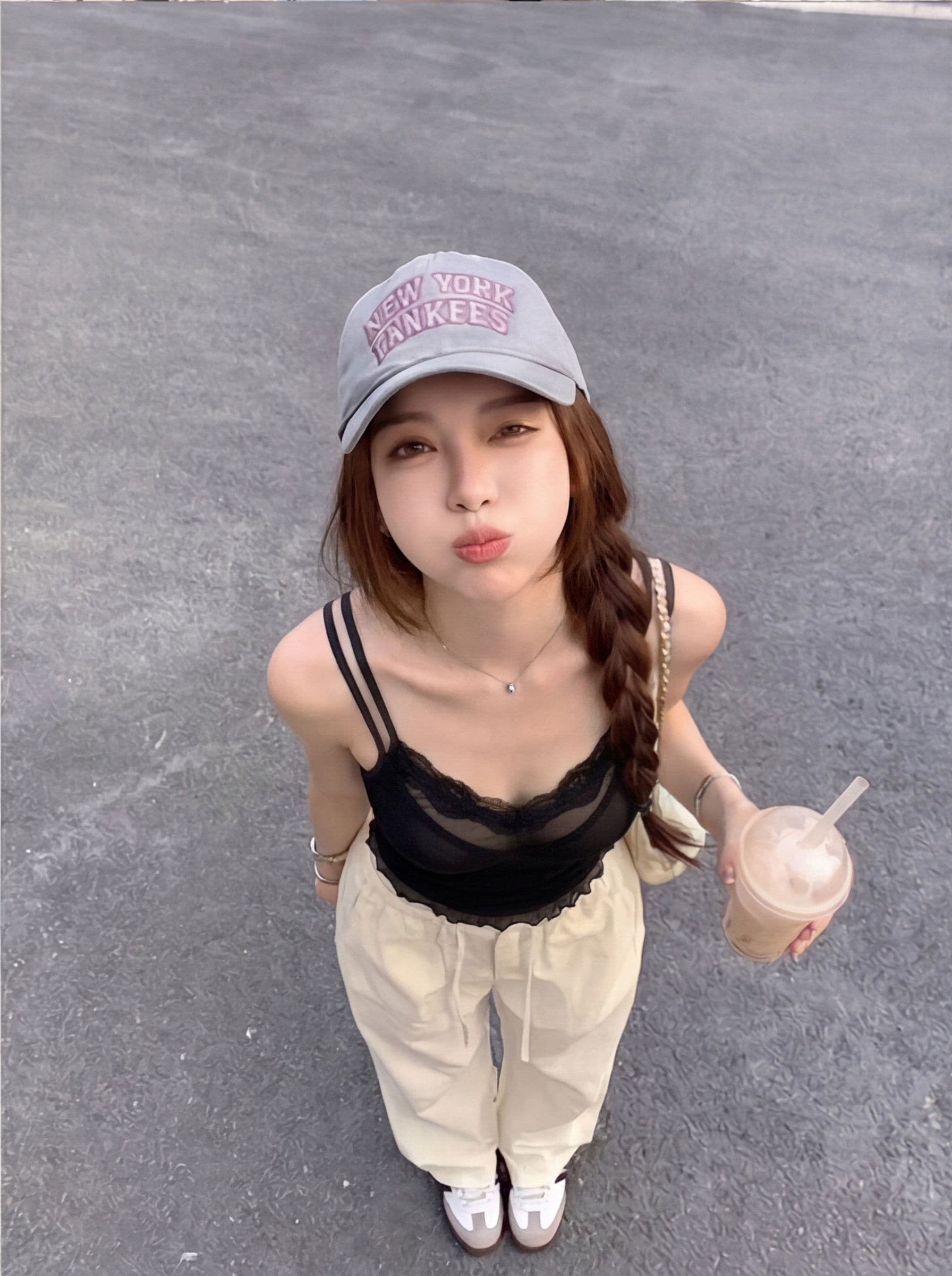 코코아 인사이드 미스 2026 여름 새로운 순수한 욕망 핫걸 분위기 센스 페이크 레이어드 레이스 캐미솔 맨위 상세 이미지 20