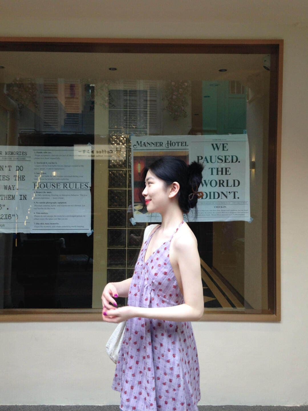 원본 원단 네리 휴가 바람 보라색 꽃무늬 여성 순수한 욕망 외출용 꼬집기 허리 몸매 가꾸기 민소매 맨위 상세 이미지 5