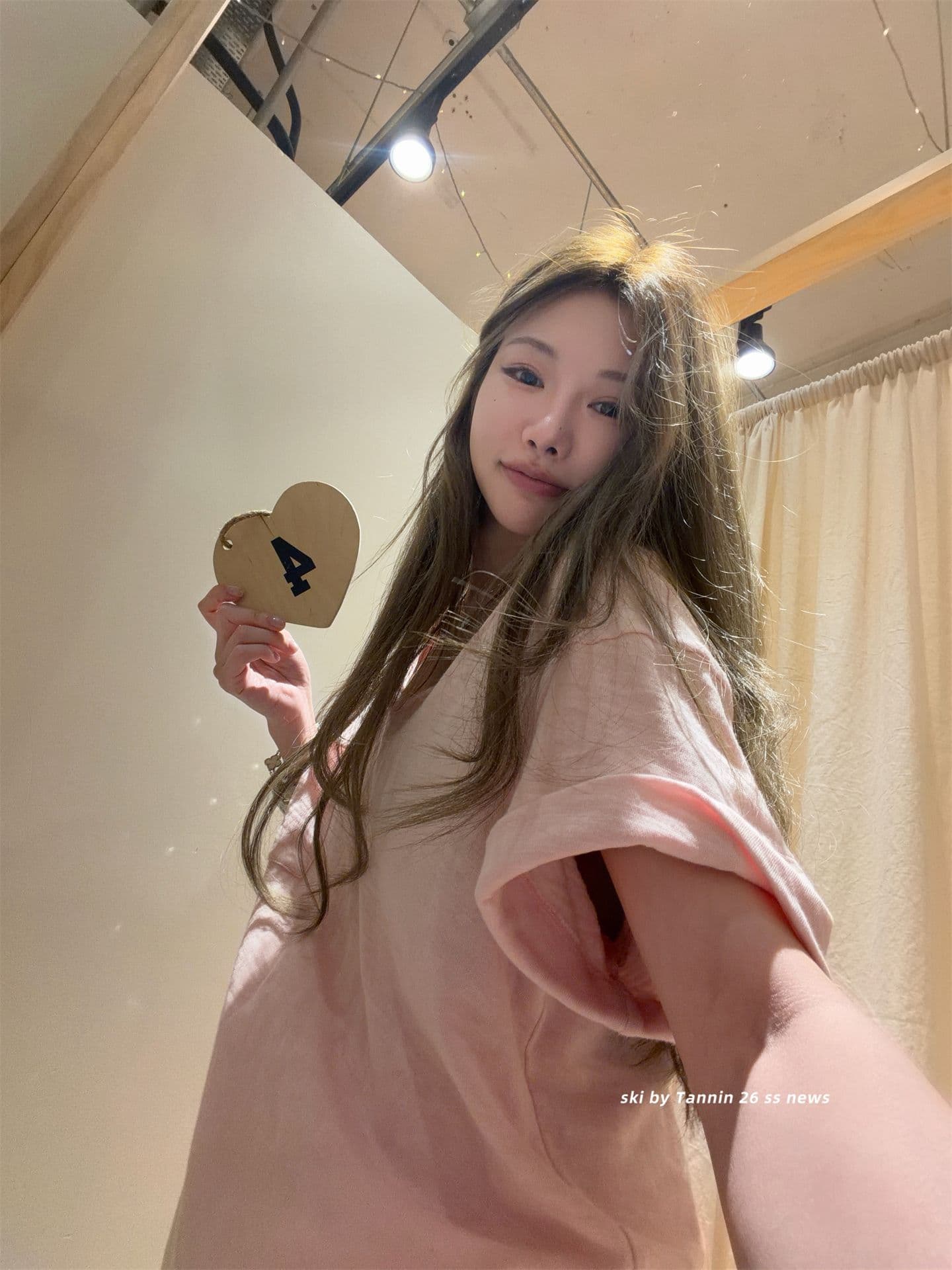 원본 대나무 마디 면 다용도 루즈핏 슬림해 보이는 4 색 볼륨 측면 주머니 tee 여성 여름 이미지 4