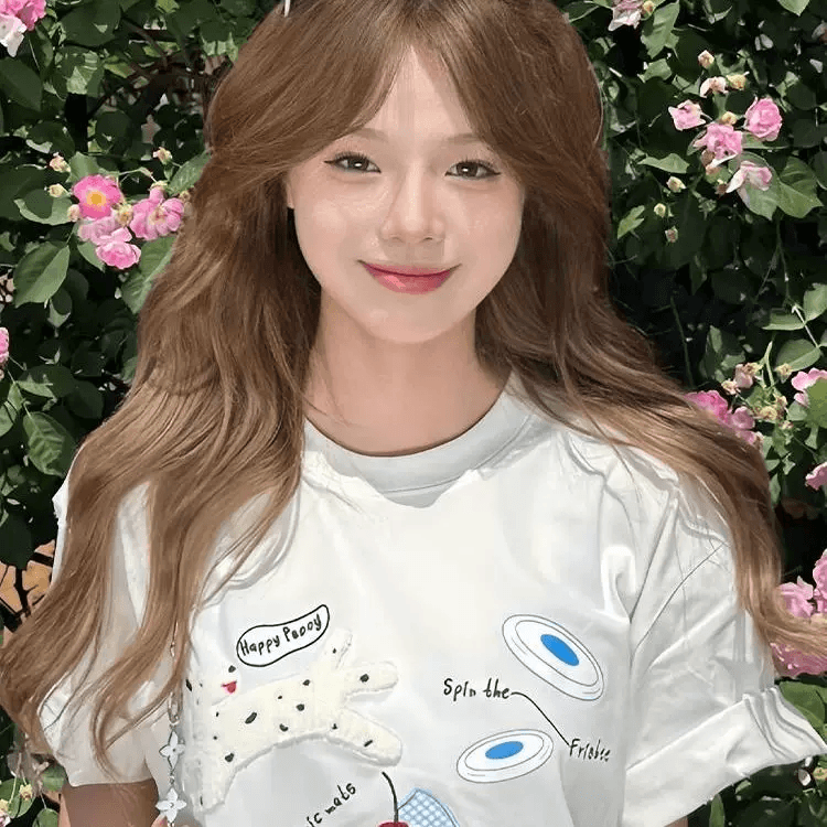 자수 프린트 네리 가게 천 순면 220 그램 빗질하다 닫기 반팔 티셔츠 상세 이미지 2