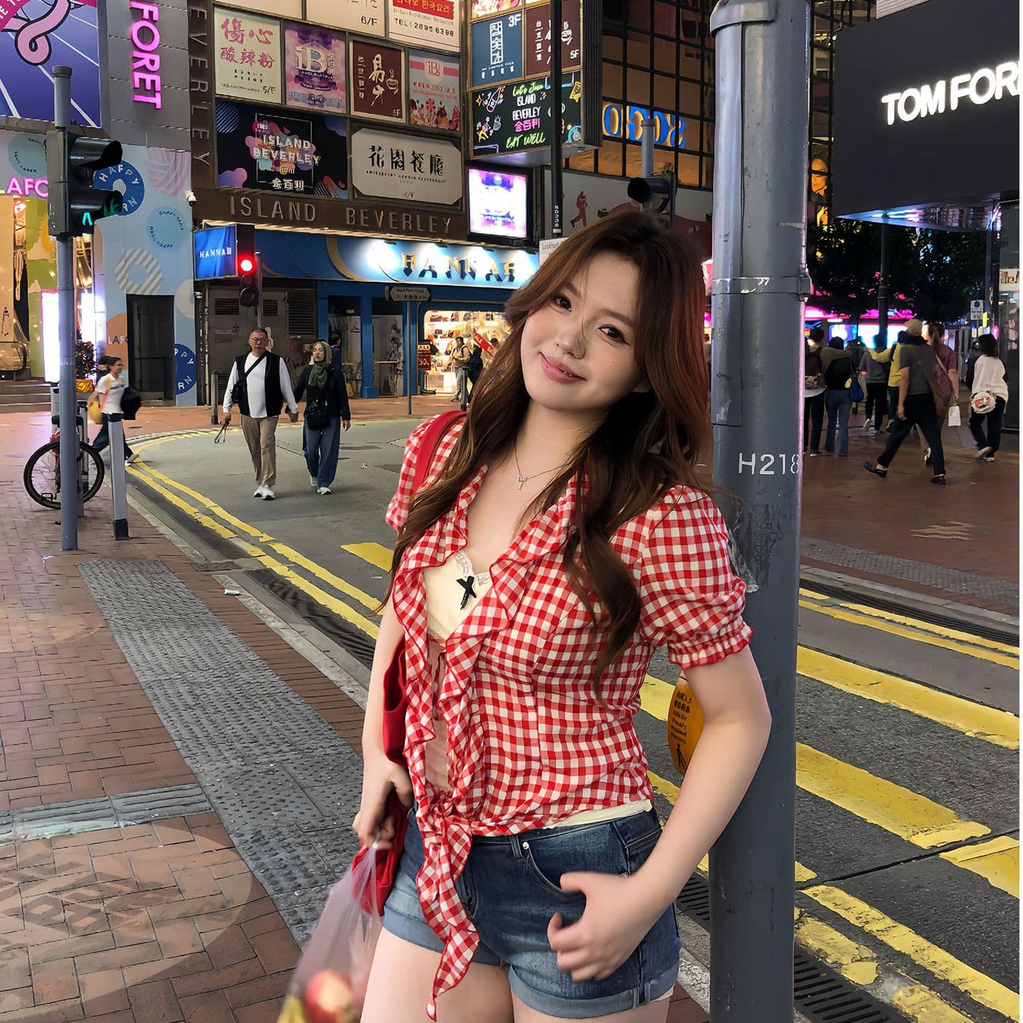 아메리칸 바람 체크무늬 밑단 레이스업 여성 셔츠 여름 새로운 표지 고기 슬림해 보이는 작은 대중 디자인 맨위 이미지 3