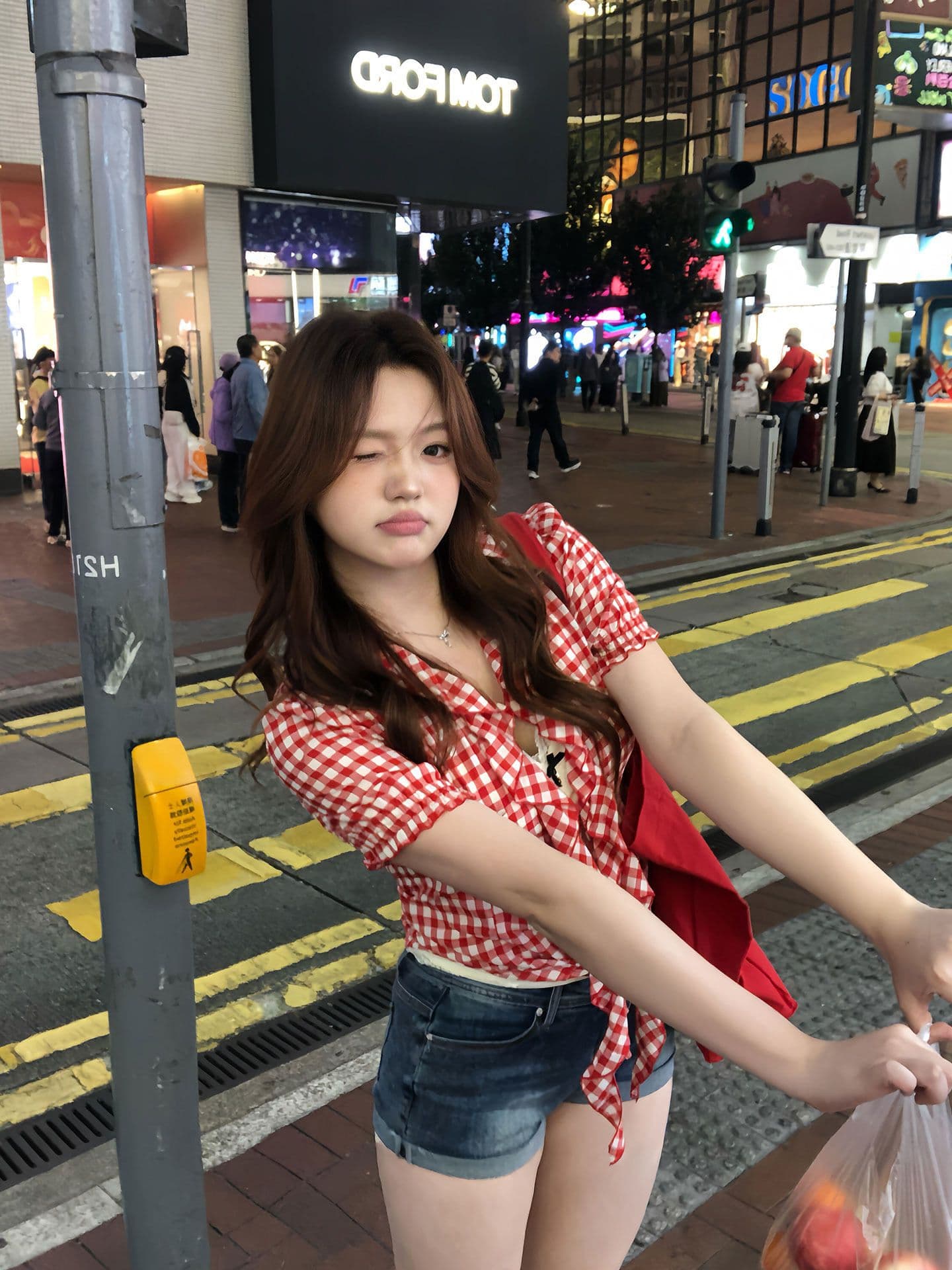 아메리칸 바람 체크무늬 밑단 레이스업 여성 셔츠 여름 새로운 표지 고기 슬림해 보이는 작은 대중 디자인 맨위 상세 이미지 4