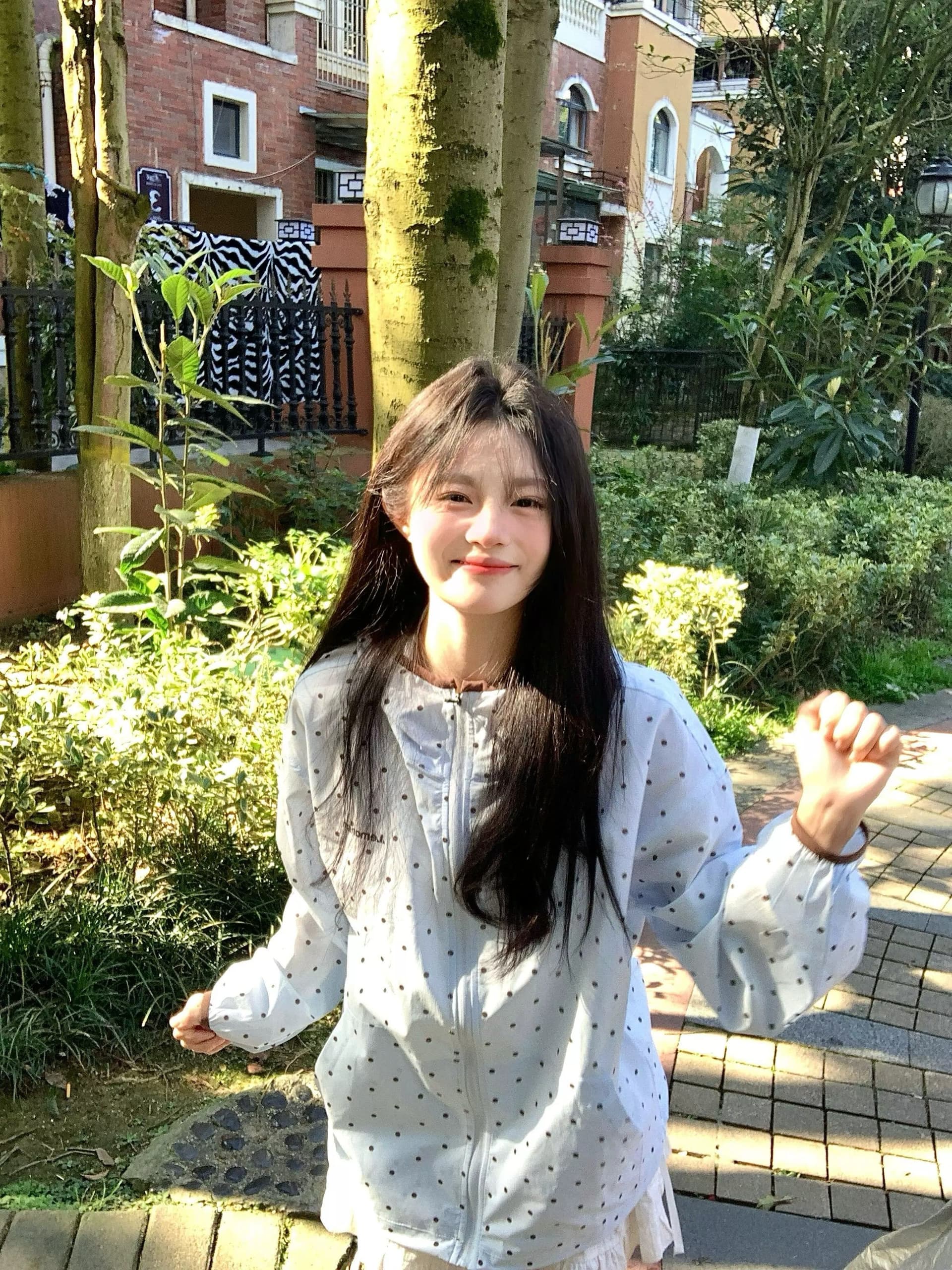 원본 솜씨 원본 천 좋은 품질 여름 새로운 도트 무늬 자외선 차단 의류 상세 이미지 2