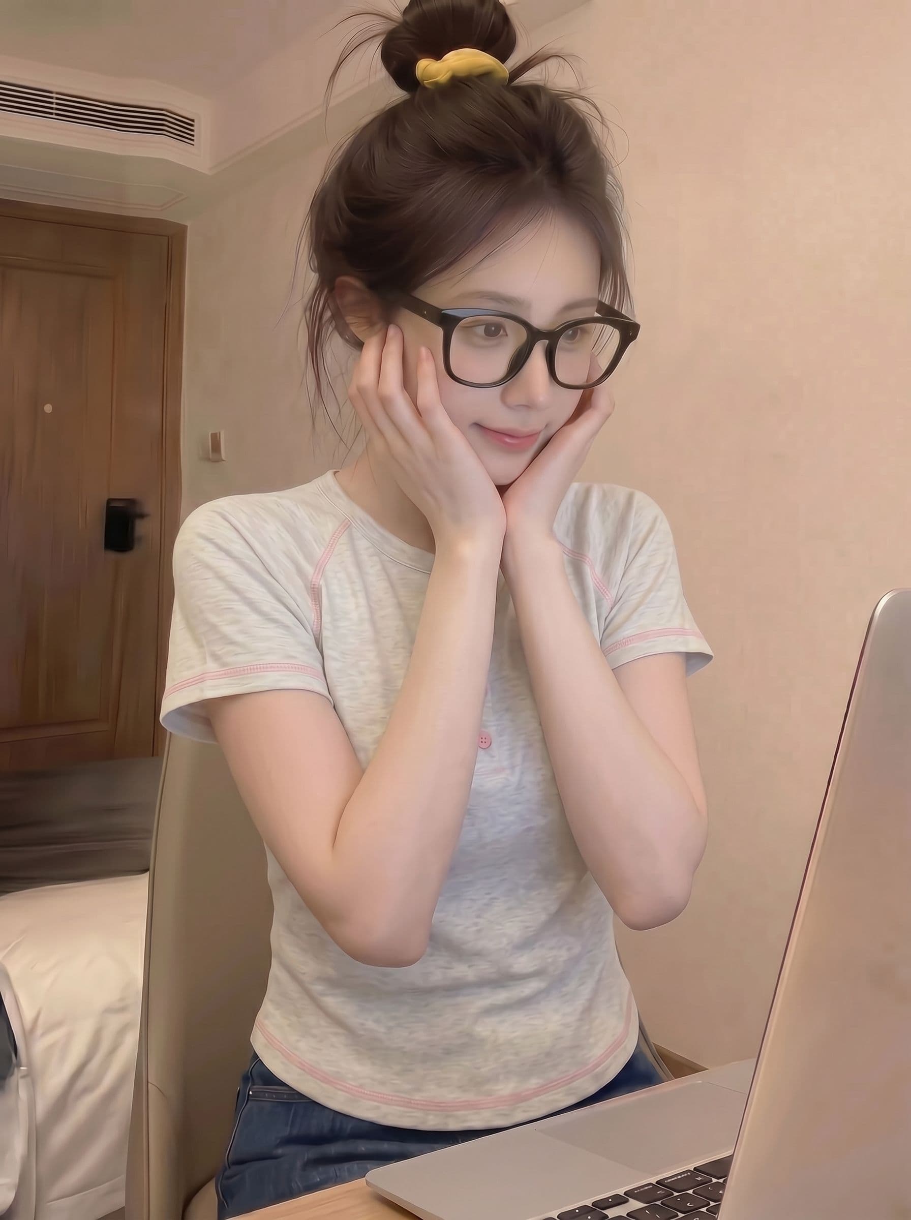 40 면 1 1 오스트리아 세대 서울 220 그램 원본 명중 인터넷 솜씨 슈퍼 잘 생긴 회색 라운드 넥 반팔 상세 이미지 4