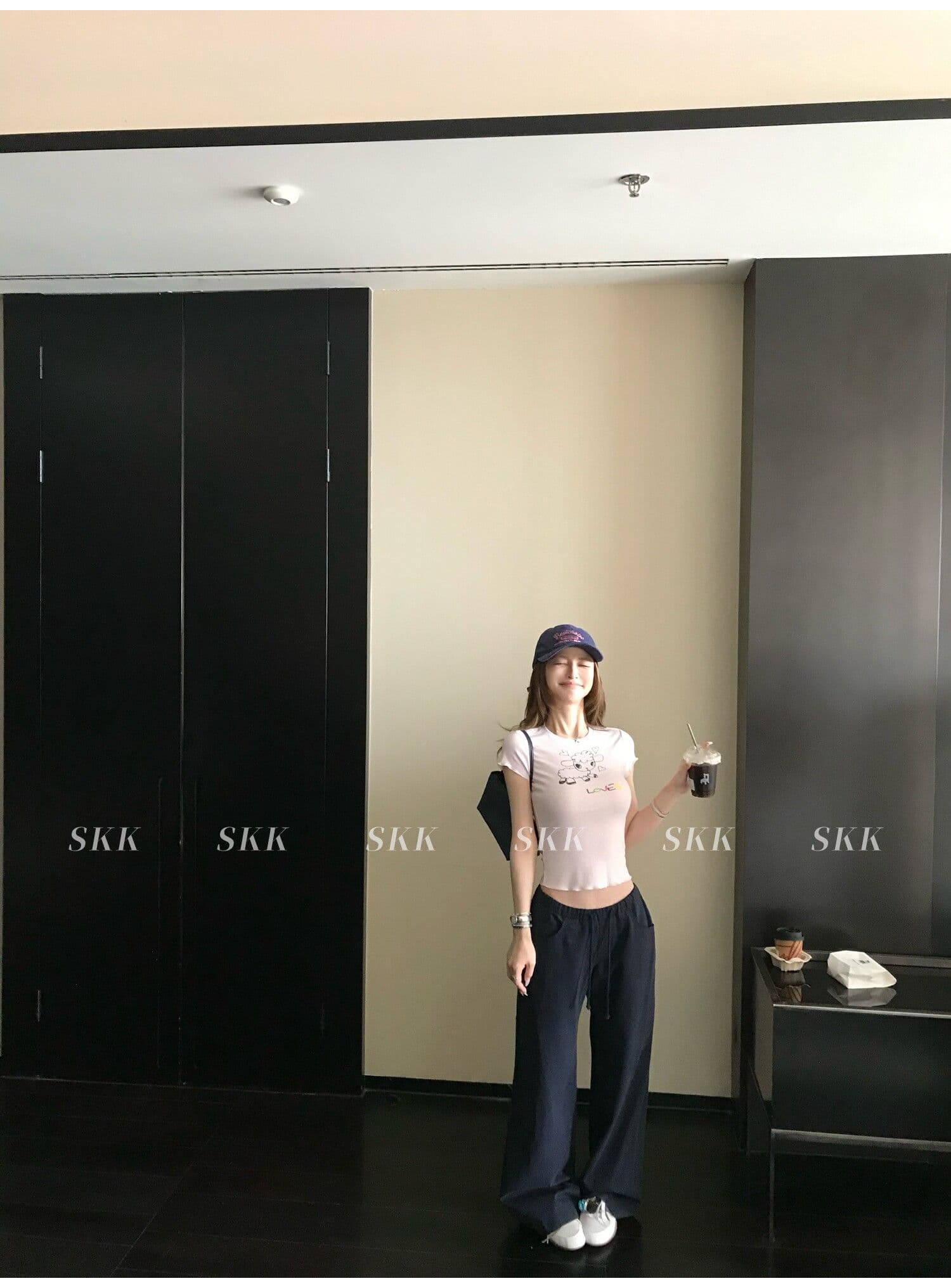 sk1ms 부활절 t 신선함 밝은 봄 여름 색상 순수한 욕망 느긋한 어린 양 프린트 하트 어두운 꽃 레이스 티셔츠 상세 이미지 27