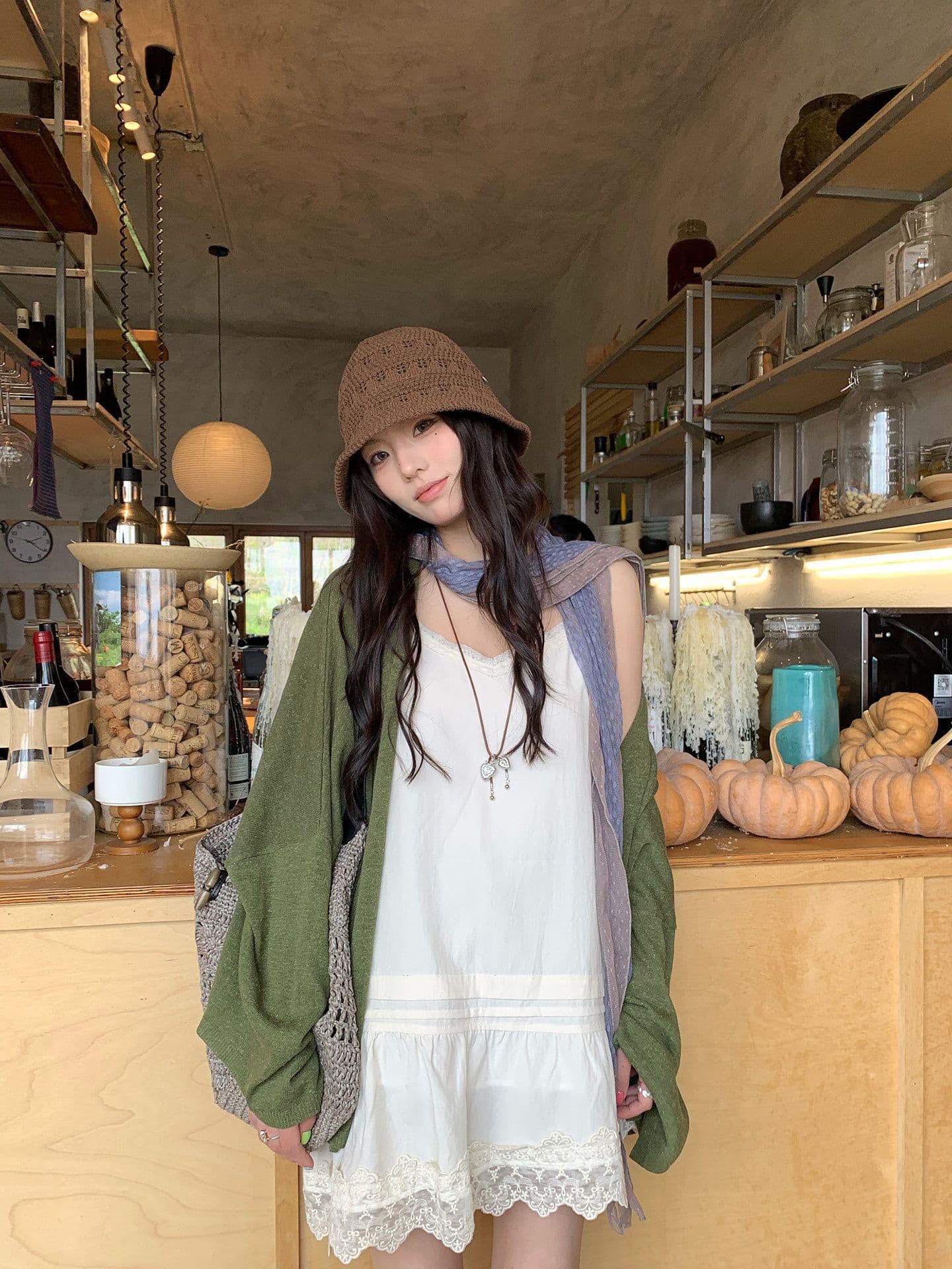 12 아마 60 아크릴 28 라이 경기 서울 부드러운 찹쌀 오픈 가디건 여름 편안함 도루 센스 얇은 스타일 니트 여성 코트 이미지 4