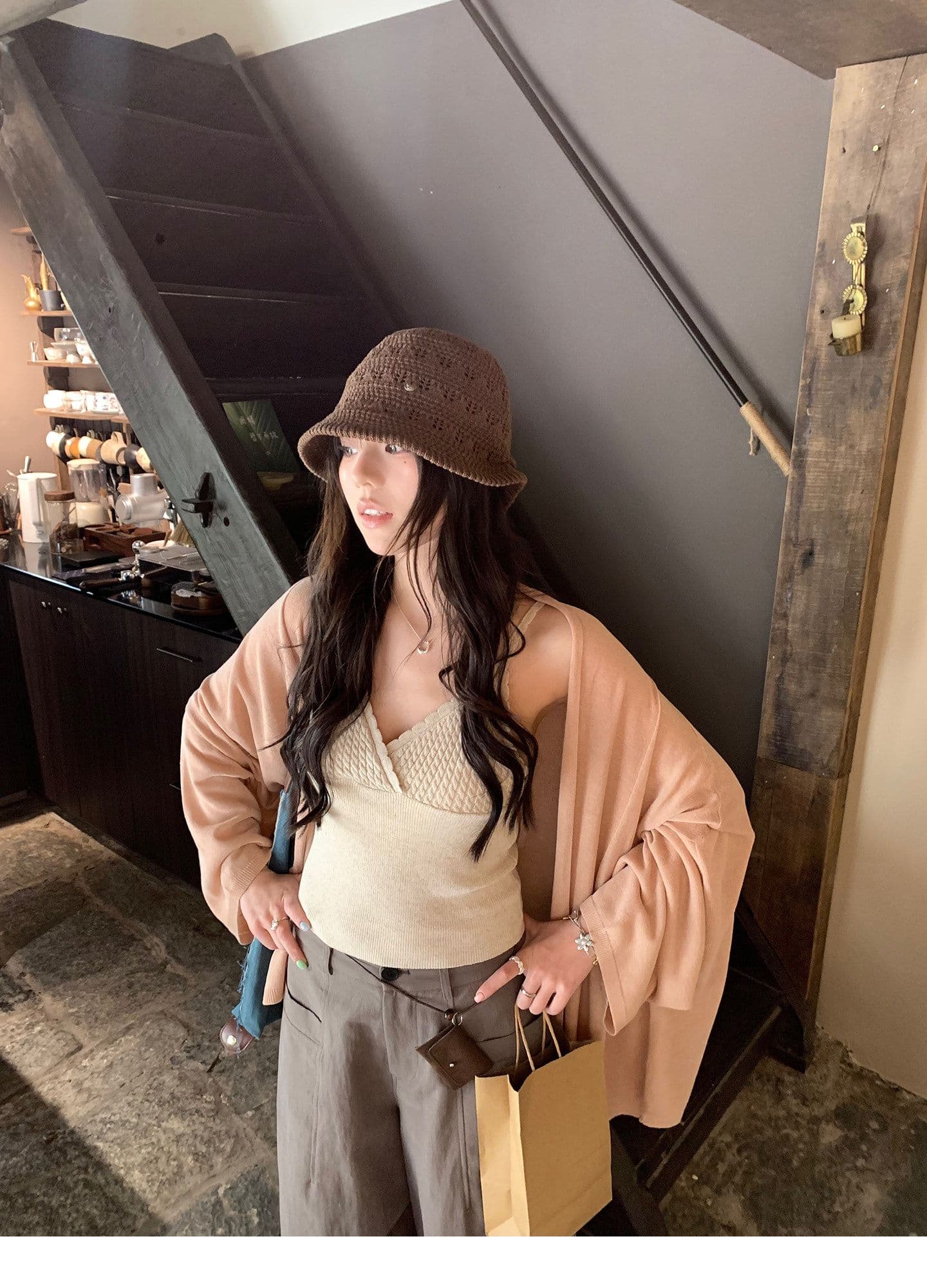 12 아마 60 아크릴 28 라이 경기 서울 부드러운 찹쌀 오픈 가디건 여름 편안함 도루 센스 얇은 스타일 니트 여성 코트 상세 이미지 7