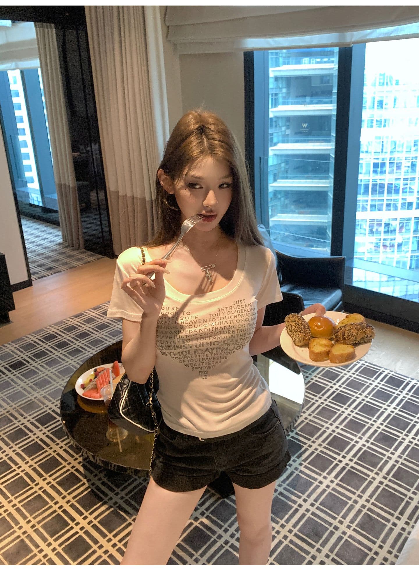 와 사고 방식 사람들 면 260 그램 이후 패키지 칼라 보안 버클 반팔 몸매 가꾸기 맨위 핫픽스 u 칼라 티셔츠 새로운 상세 이미지 2