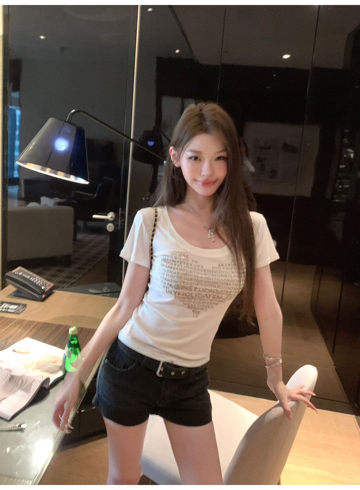와 사고 방식 사람들 면 260 그램 이후 패키지 칼라 보안 버클 반팔 몸매 가꾸기 맨위 핫픽스 u 칼라 티셔츠 새로운 상세 이미지 7