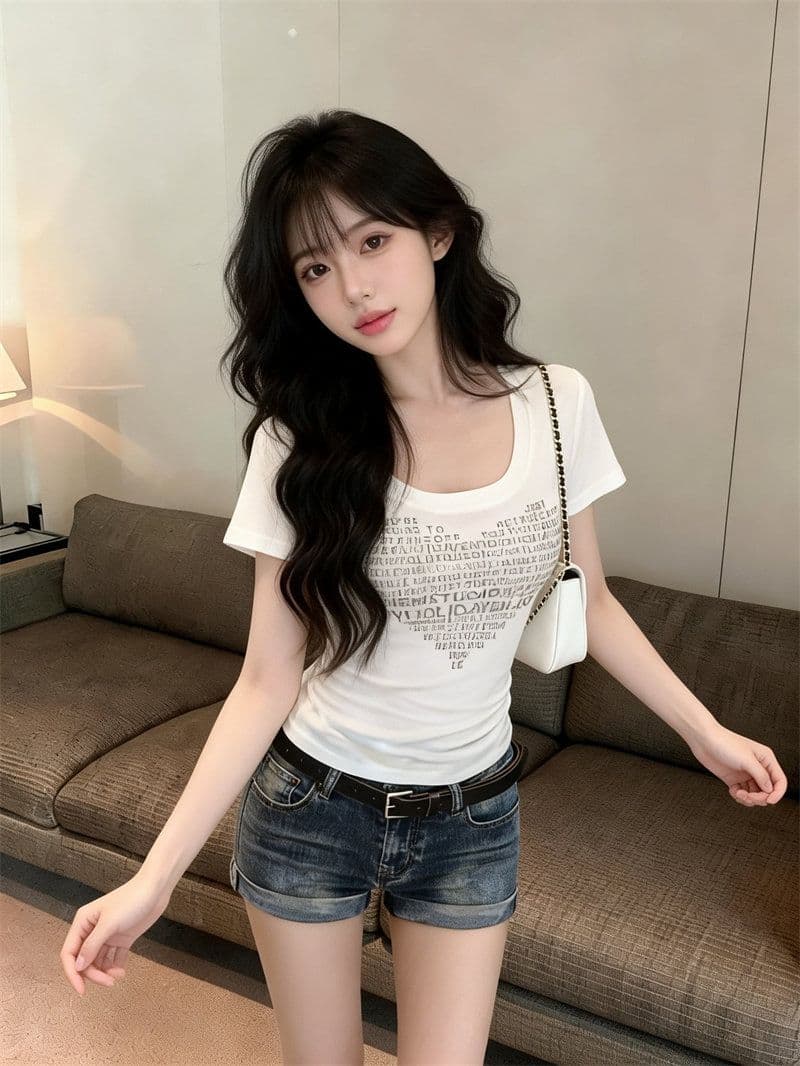 와 사고 방식 사람들 면 260 그램 이후 패키지 칼라 보안 버클 반팔 몸매 가꾸기 맨위 핫픽스 u 칼라 티셔츠 새로운 상세 이미지 11