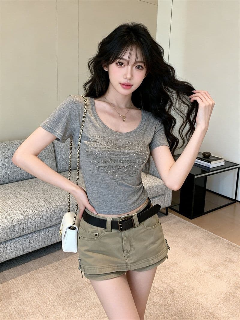 와 사고 방식 사람들 면 260 그램 이후 패키지 칼라 보안 버클 반팔 몸매 가꾸기 맨위 핫픽스 u 칼라 티셔츠 새로운 상세 이미지 12