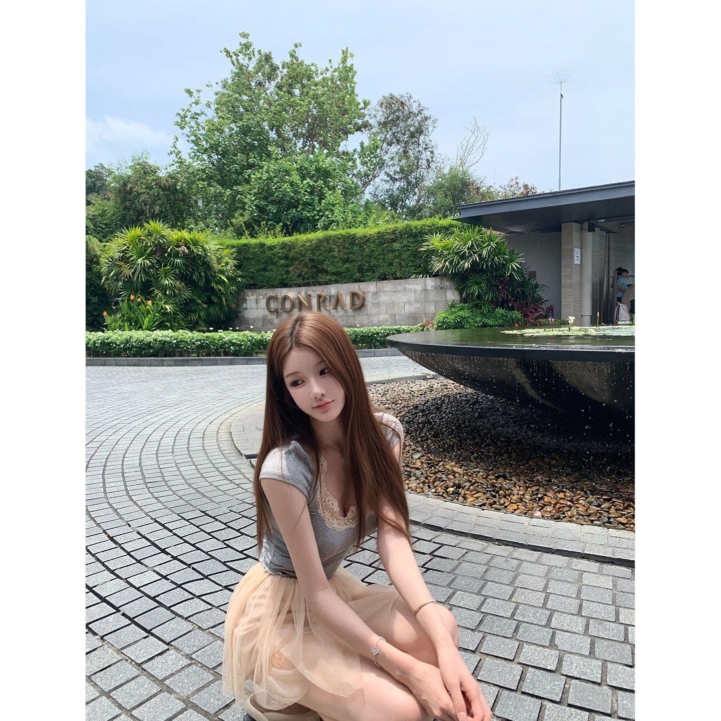 bigking 다이 킨 홈 얕은 욕망 마이크로 대 u 칼라 레이스 측면 반팔 티셔츠 여성 몸매 가꾸기 순수한 욕망 맨위 이미지 5