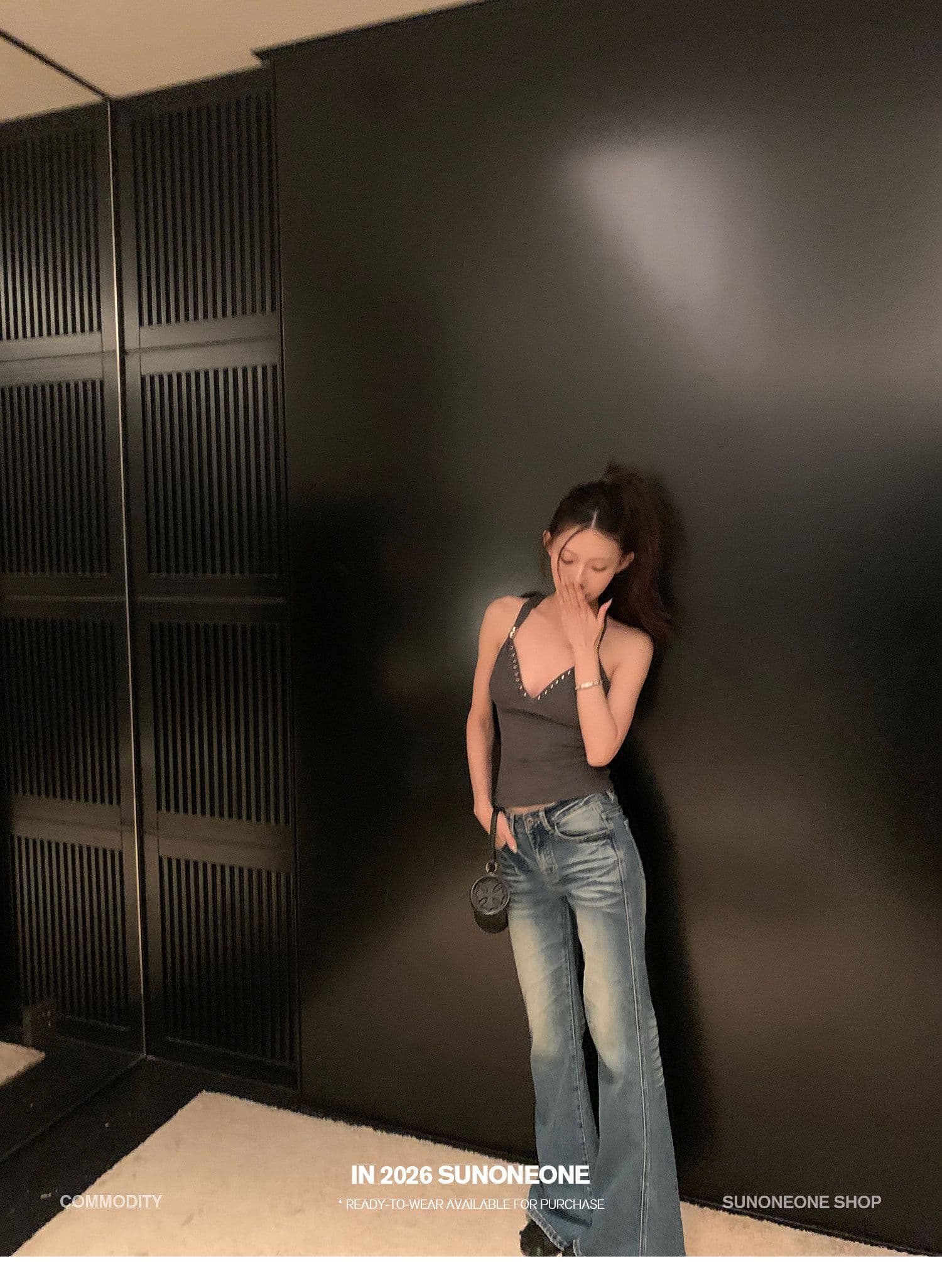 sunoneone 수 있습니다. 조정 V넥 몸매 가꾸기 풀오버 징 캐미솔 여름 아메리칸 핫걸 얇은 스타일 맨위 상세 이미지 23