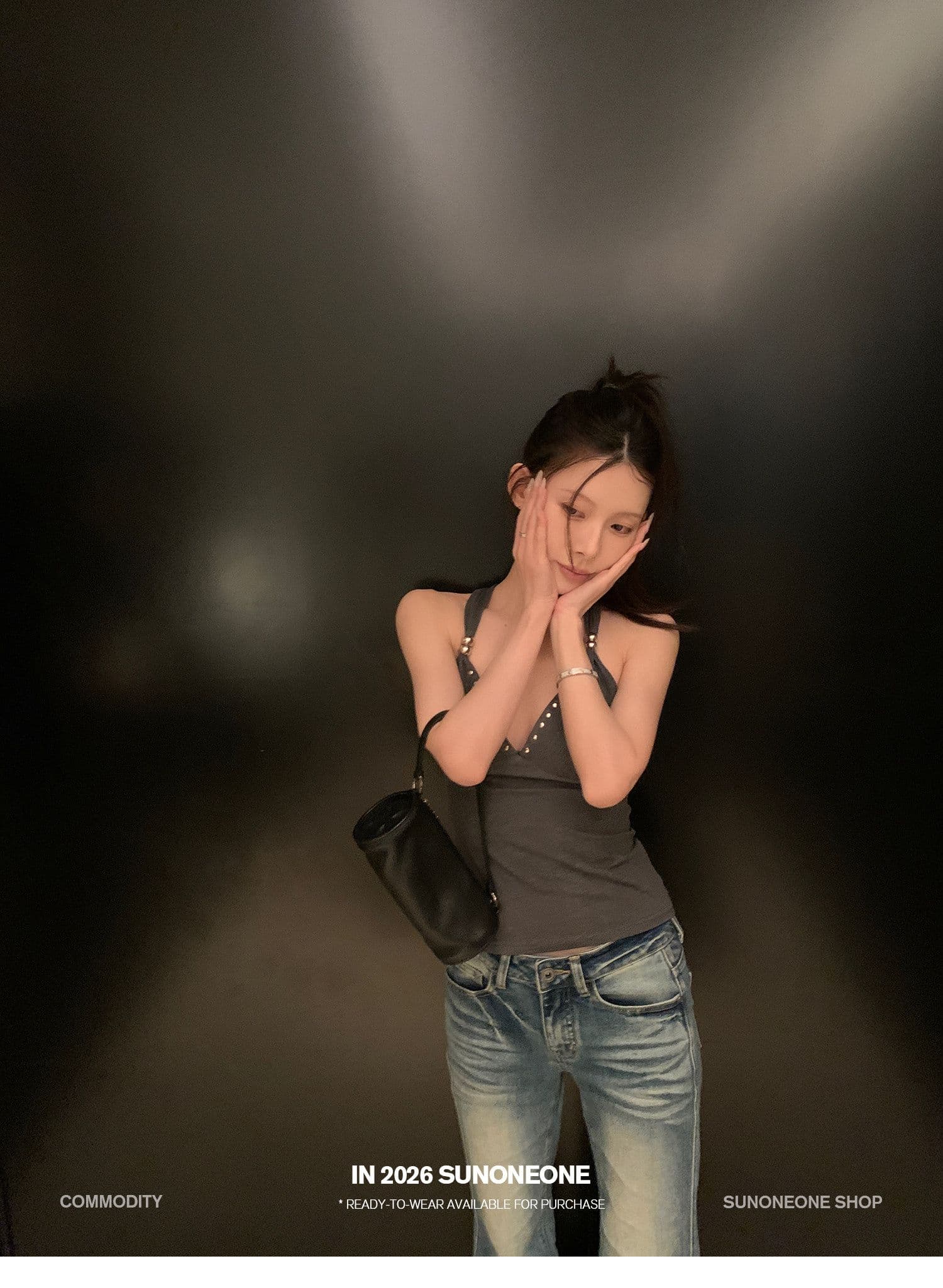 sunoneone 수 있습니다. 조정 V넥 몸매 가꾸기 풀오버 징 캐미솔 여름 아메리칸 핫걸 얇은 스타일 맨위 상세 이미지 25