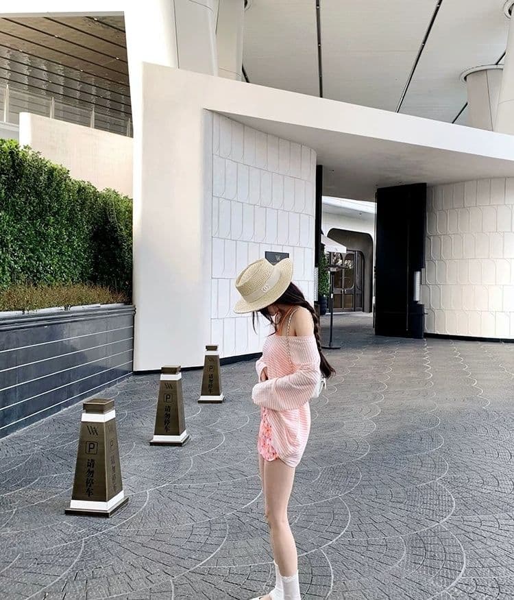 한국 스타일 순수한 욕망 바람 스트라이프 자외선 차단 블라우스 긴팔 티셔츠 여성 디자인 센스 작은 대중 캐미솔 투피스 세트 맨위 상세 이미지 5