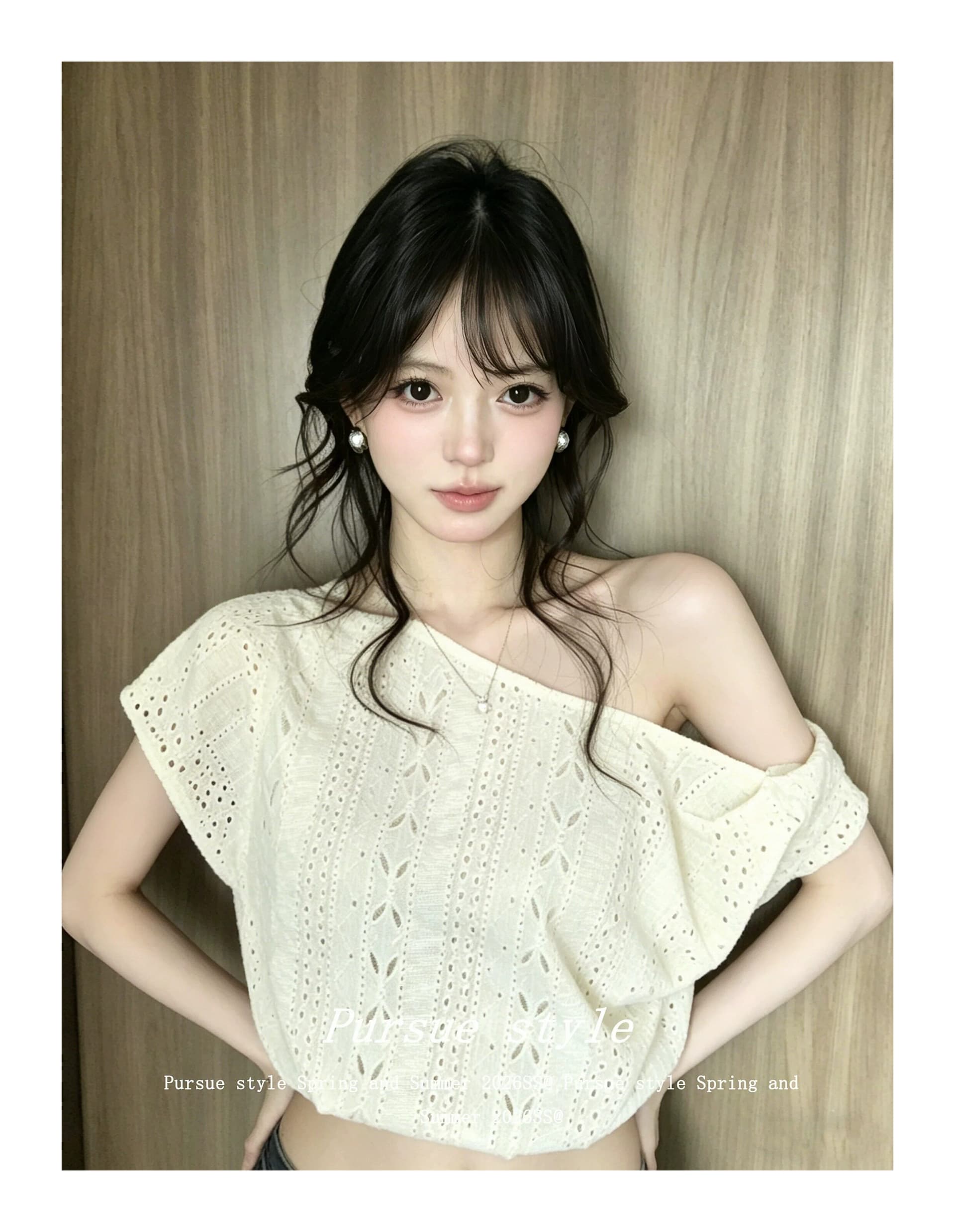 여성의 아파트 꿀 비스듬한 얼라이언스 한 부서 비스듬한 어깨 티셔츠 여성 여름 자카드 자수 비틀림 반팔 디자인 센스 오프숄더 맨위 상세 이미지 7