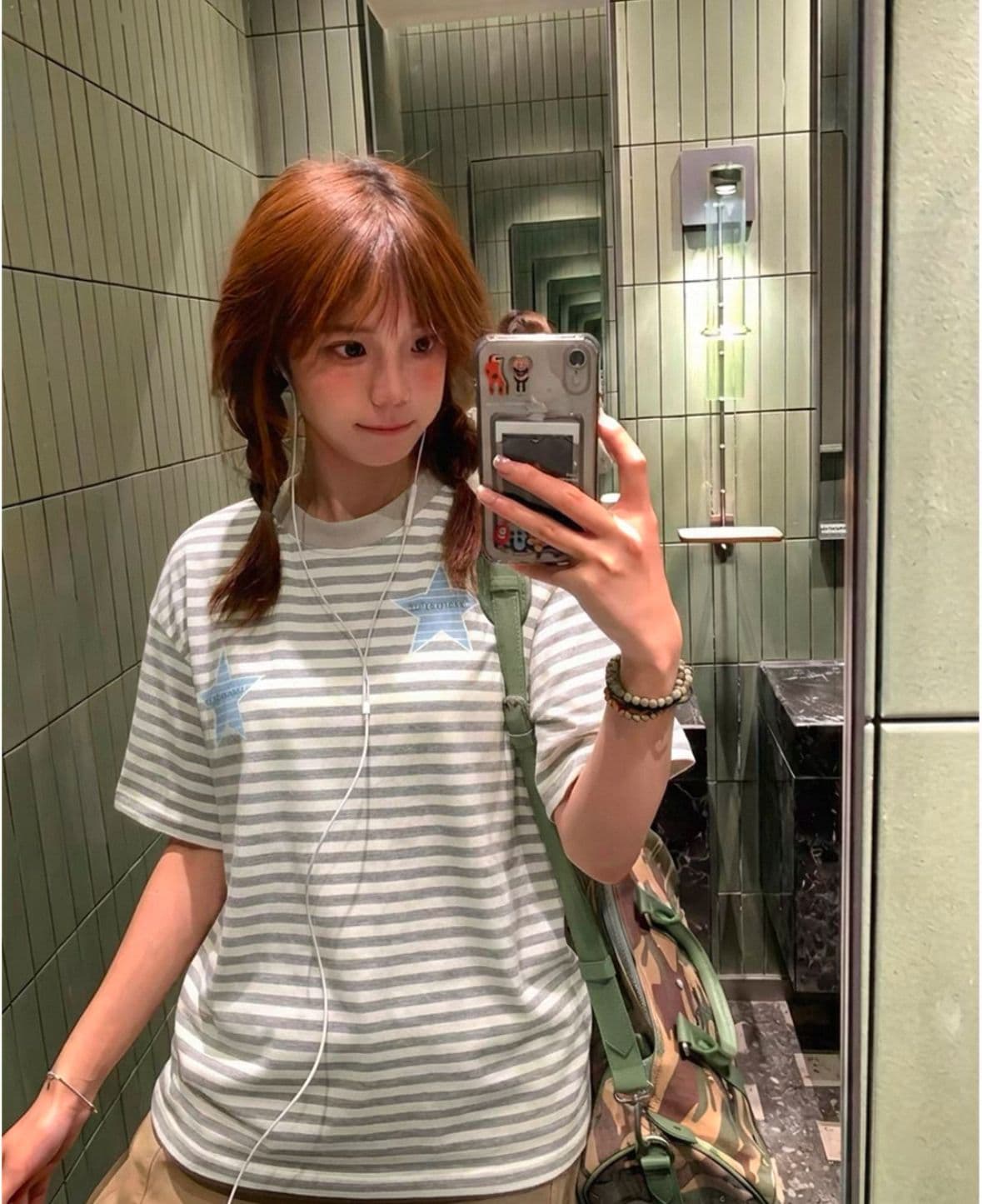 자수 네리 가게 천 순면 220 그램 면 음식 털 느낌 반팔 티셔츠 상세 이미지 8