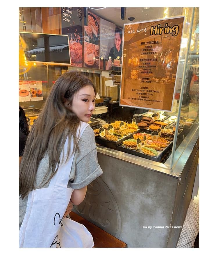 대나무 마디 면 tee 대나무 마디 코튼 롤 측면 주머니 반팔 티셔츠 여성 디자인 센스 루즈핏 슬림해 보이는 한 부서 상세 이미지 34