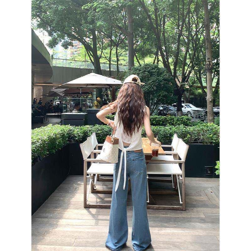 순면 눈꽃 면 165 그램 레이스 망사 백리스 디자인 센스 진주 나비 매듭 여성 여름 맨위 이미지 5