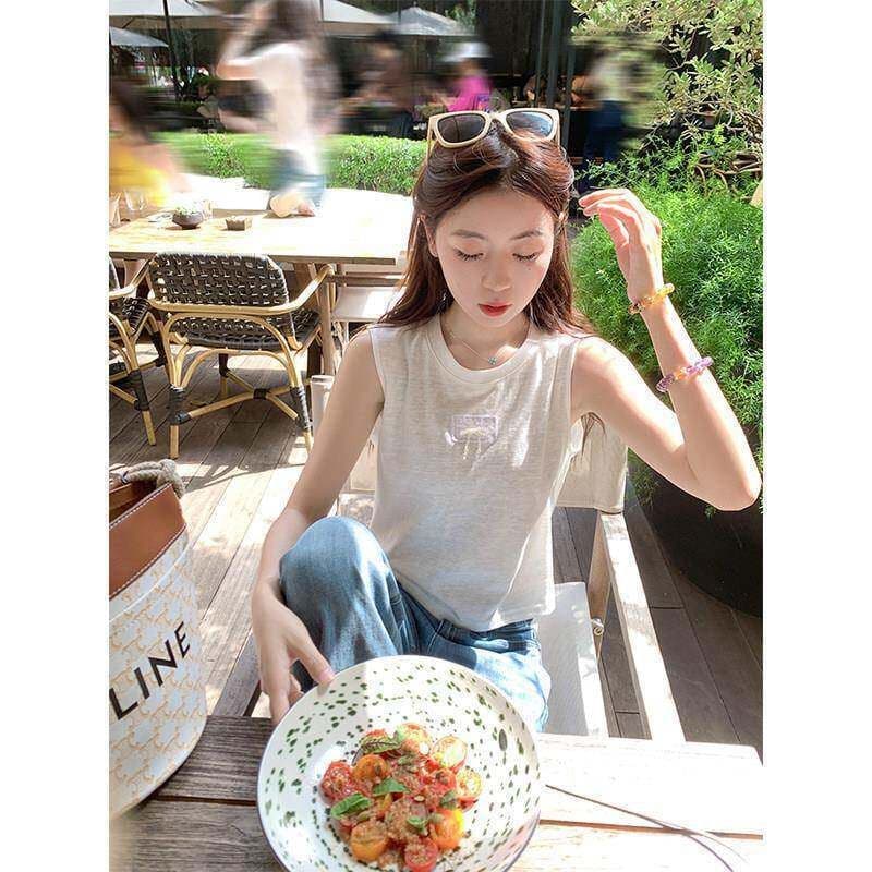 순면 눈꽃 면 165 그램 레이스 망사 백리스 디자인 센스 진주 나비 매듭 여성 여름 맨위 상세 이미지 4