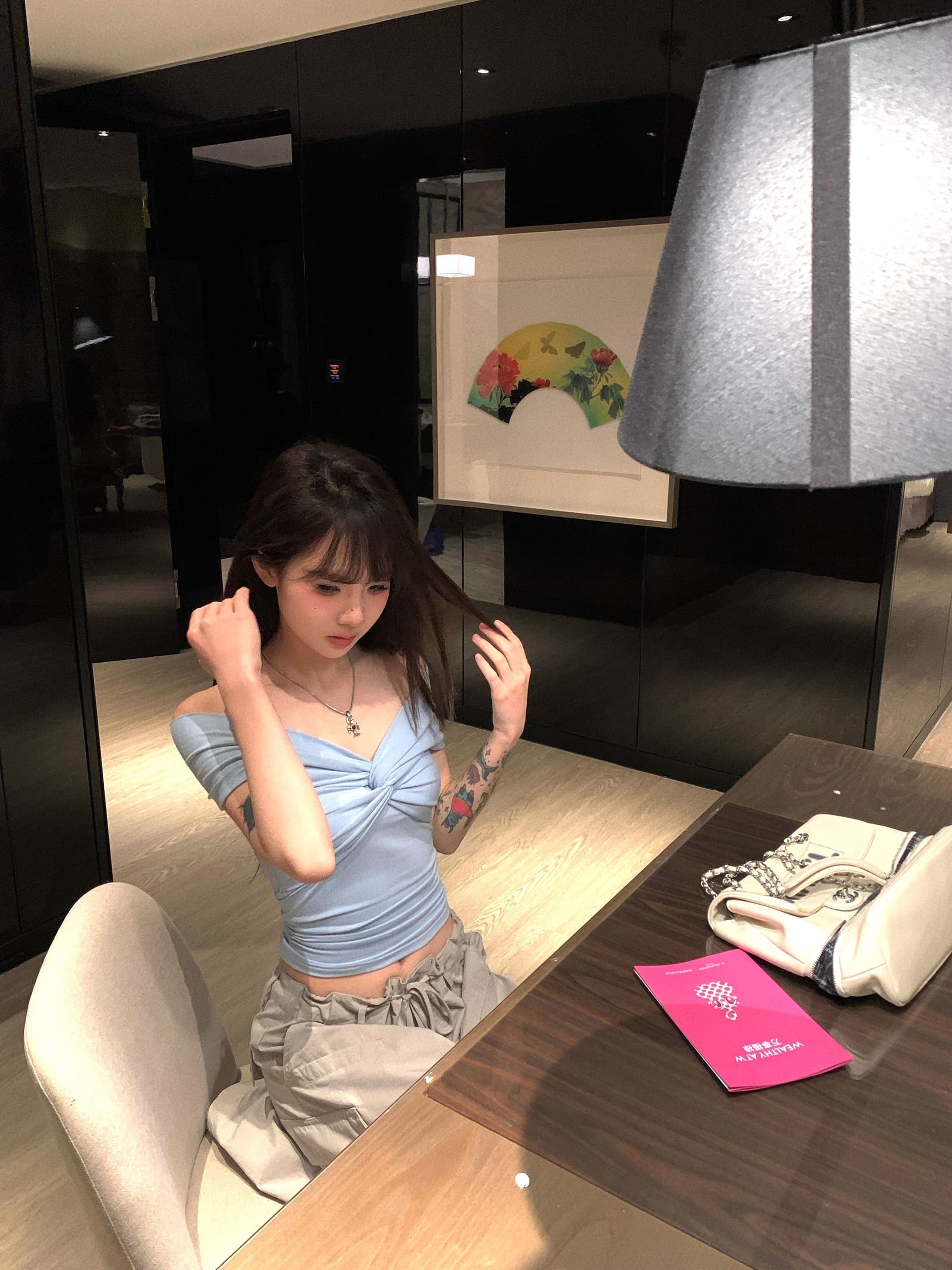 순수한 욕망 오프숄더 반팔 티셔츠 여성 여름 디자인 센스 작은 대중 아름다운 오프숄더 쇼트 스타일 달콤한 핫걸 맨위 상세 이미지 2