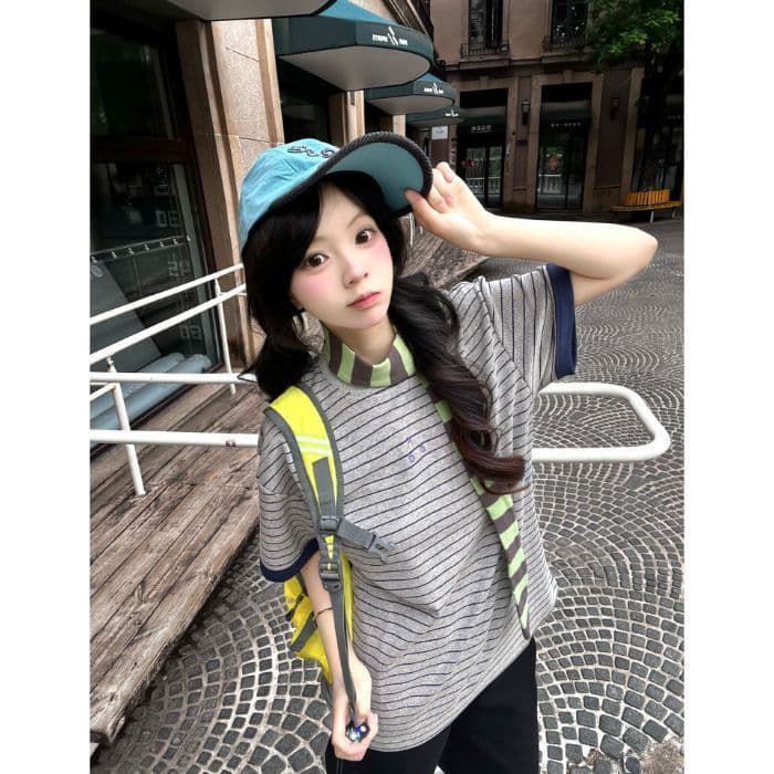 52 면 45 폴리 에스터 3 앤 Lun 광저우 원단 260 그램 반팔 티셔츠 여성 이미지 2