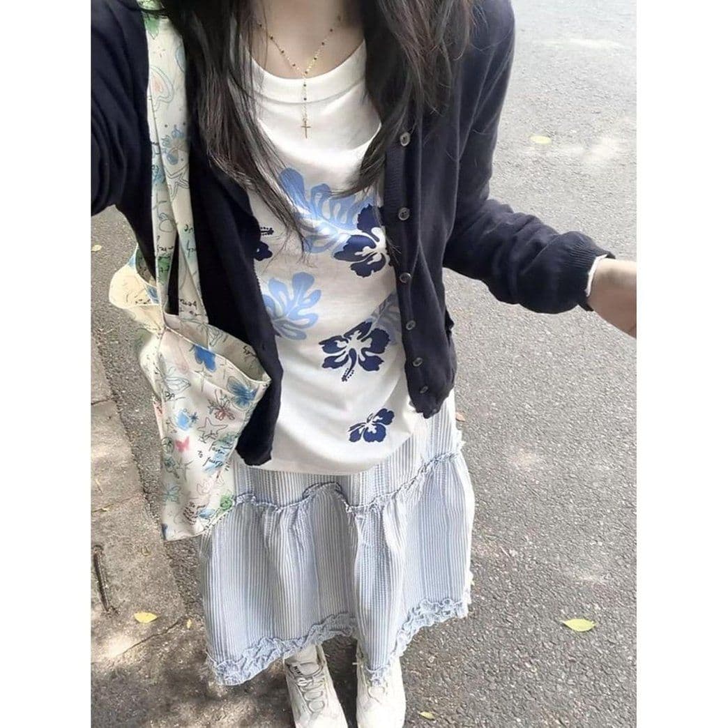 광저우 품질 여름 얇은 스타일 자외선 차단 긴팔 블라우스 새로운 캐주얼 루즈핏 느긋한 라운드 넥 티셔츠 이미지 3