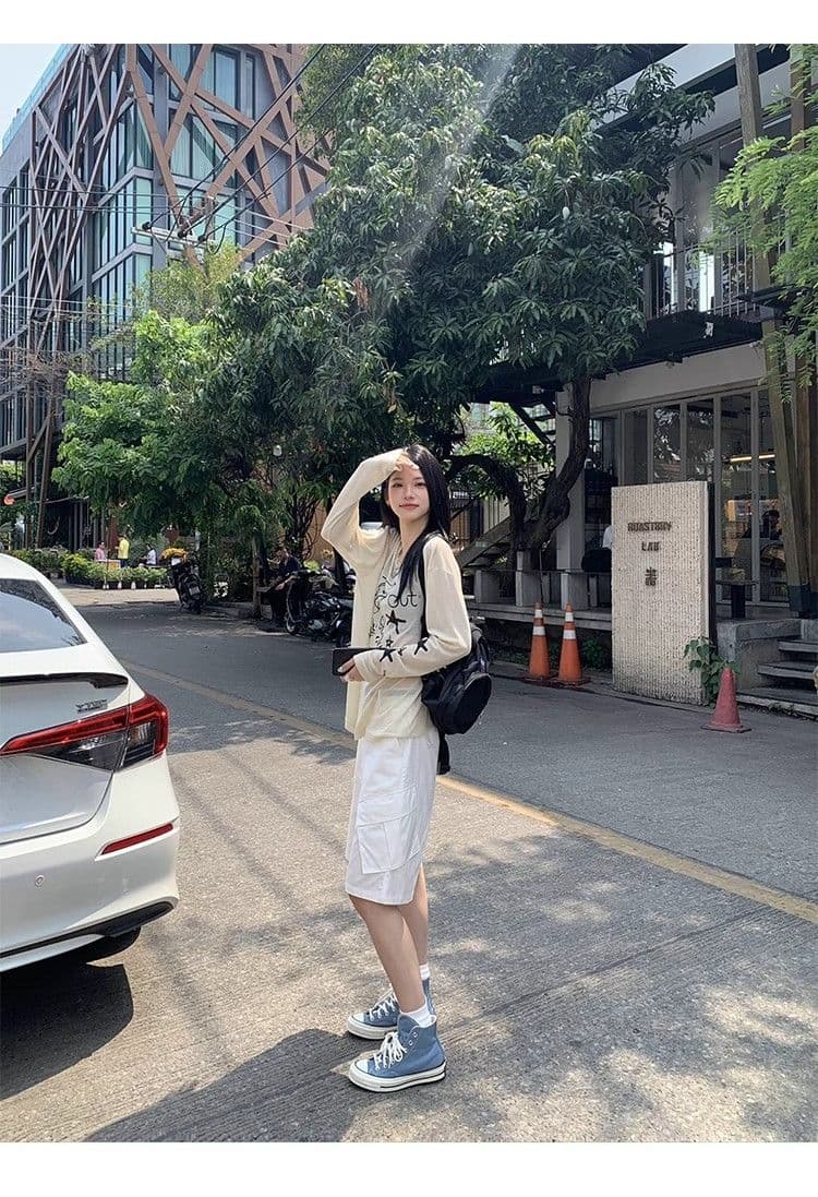 광저우 품질 얇은 스타일 자외선 차단 블라우스 루즈핏 여름 디자인 센스 아메리칸 재미있는 낙서 프린트 맨위 상세 이미지 7