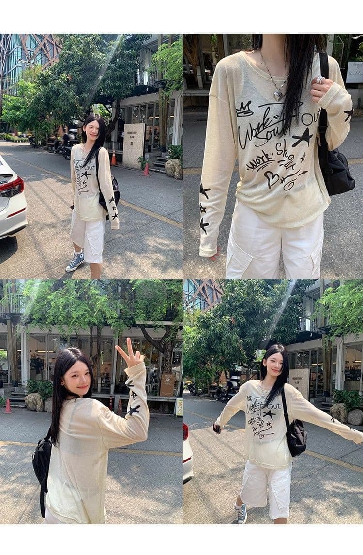 광저우 품질 얇은 스타일 자외선 차단 블라우스 루즈핏 여름 디자인 센스 아메리칸 재미있는 낙서 프린트 맨위 상세 이미지 12