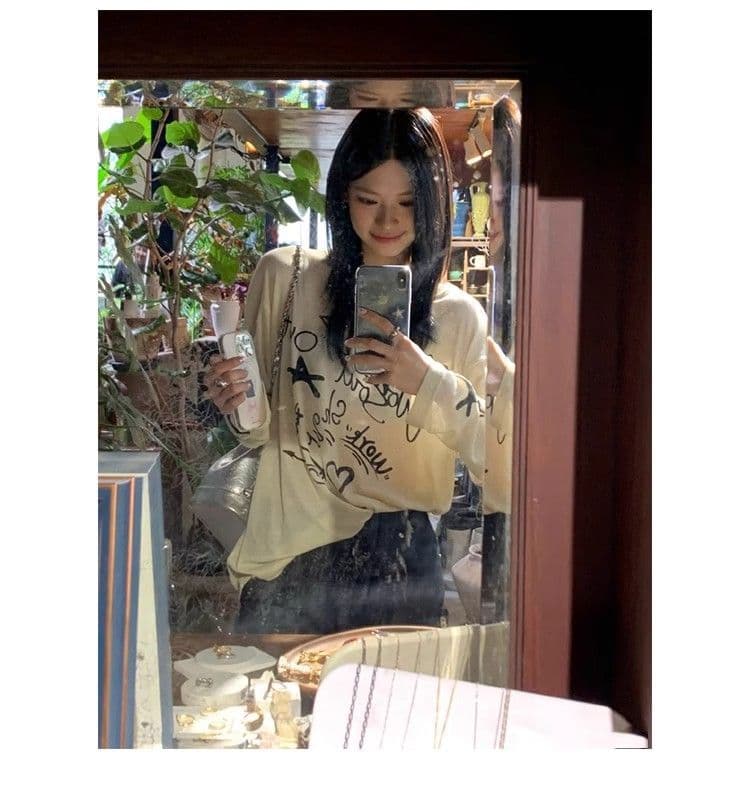 광저우 품질 얇은 스타일 자외선 차단 블라우스 루즈핏 여름 디자인 센스 아메리칸 재미있는 낙서 프린트 맨위 상세 이미지 18