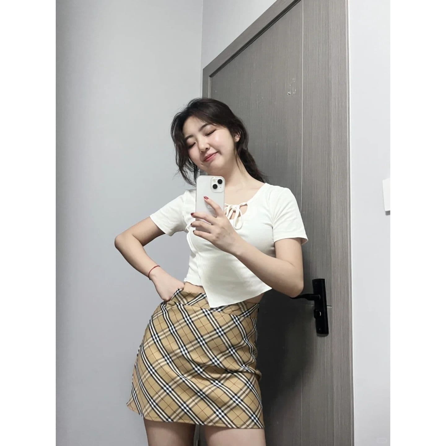 원본 품질 불규칙 스트랩 긍정적 인 어깨 반팔 티셔츠 여성 여름 맨위 이미지 3