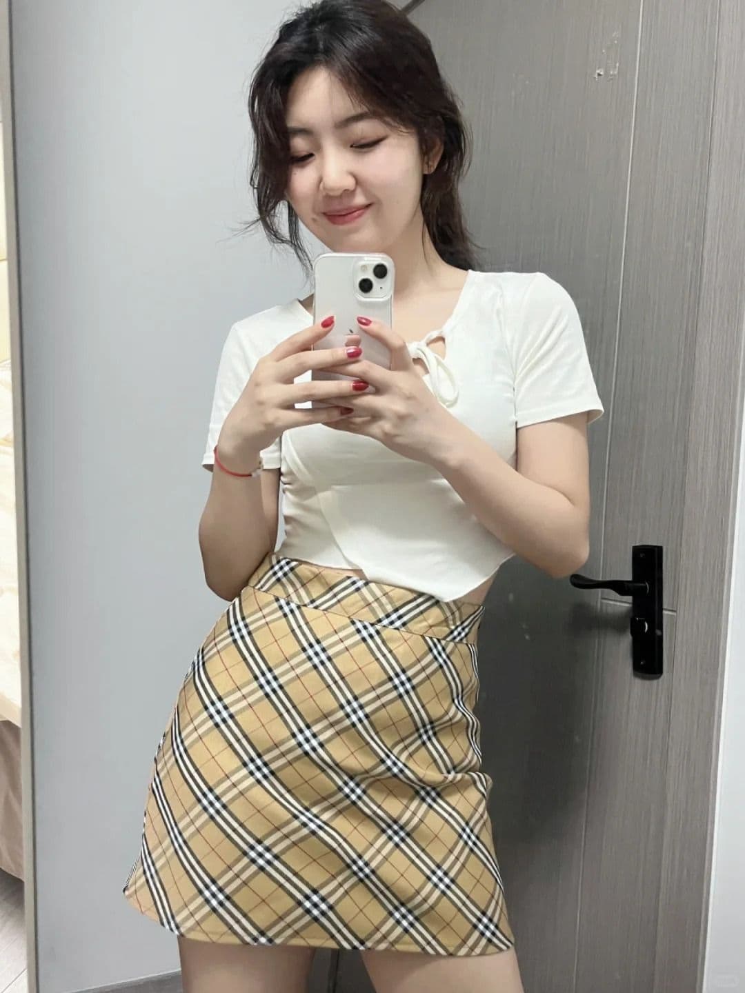 원본 품질 불규칙 스트랩 긍정적 인 어깨 반팔 티셔츠 여성 여름 맨위 상세 이미지 8