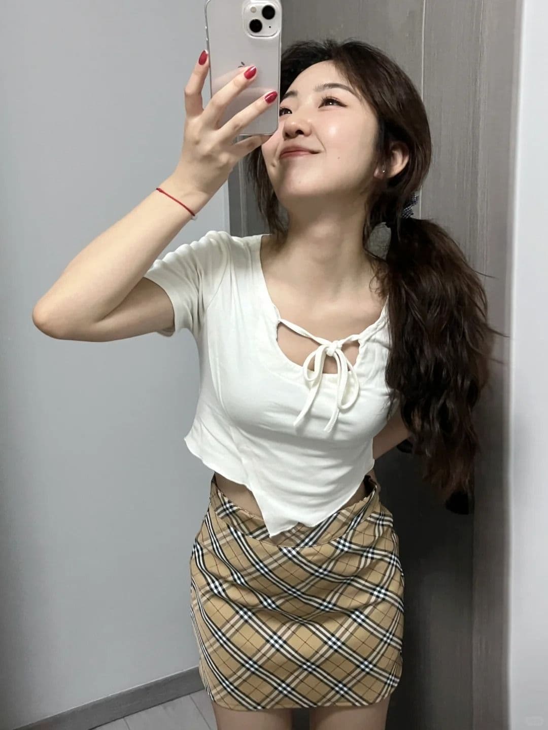 원본 품질 불규칙 스트랩 긍정적 인 어깨 반팔 티셔츠 여성 여름 맨위 상세 이미지 9