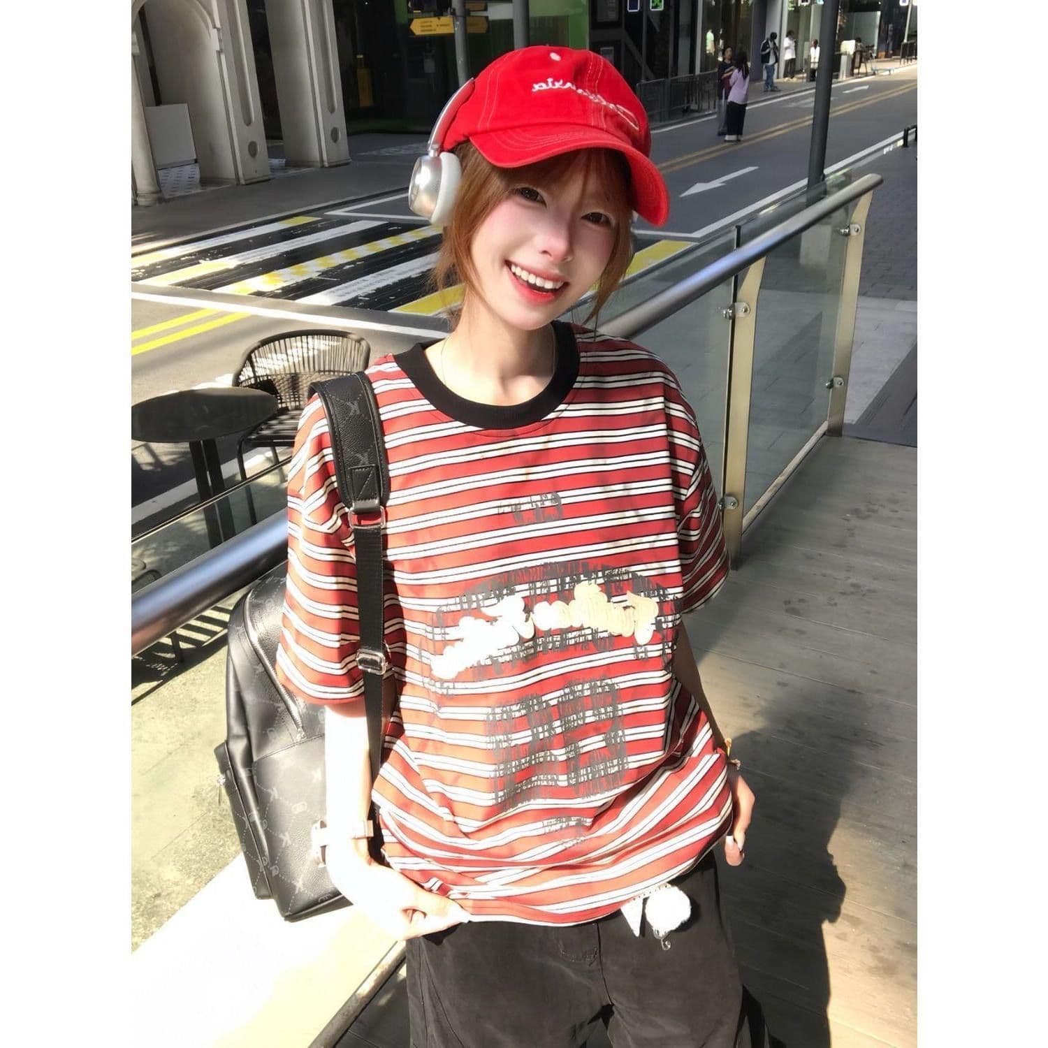 패치 자수 네리 가게 천 프린트 원본 원단 55 면 45 폴리 에스터 반팔 티셔츠 여성 상세 이미지 5