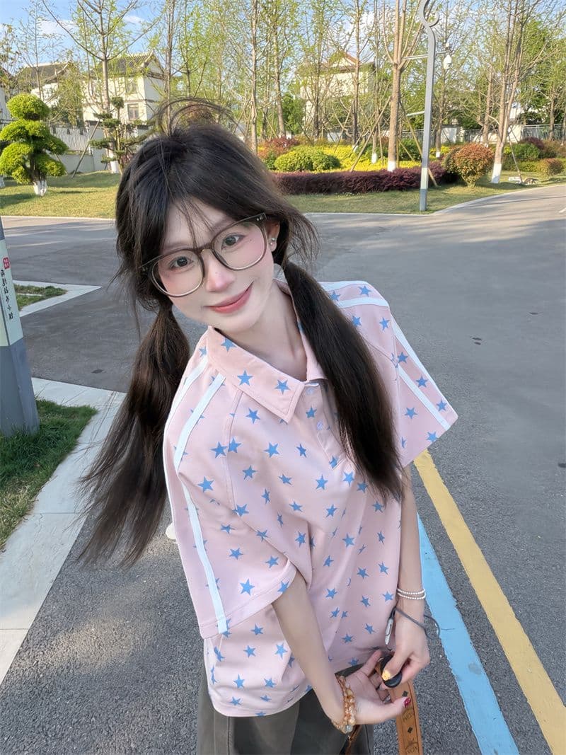좋은 품질 리본 자수 네리 가게 천 19 지점 220 그램 순면 삽입 어깨 소매 반팔 티셔츠 상세 이미지 4