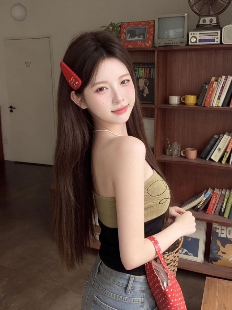 210 그램 40 좋은 면 1 1 레트로 알파벳 프린트 튜브탑 조끼 여성 여름 섹시함 오프숄더 타이트 맨위 이미지 3