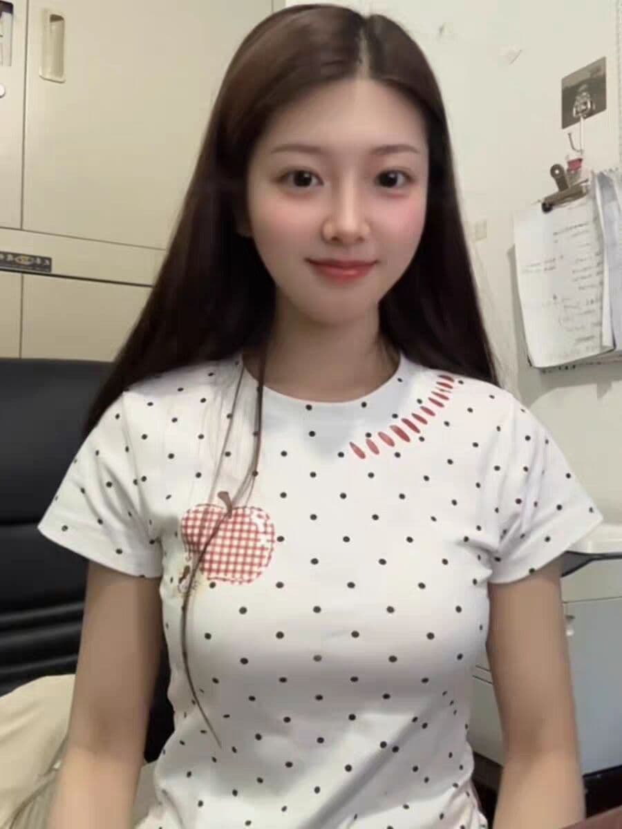 40 면 1 1 오스트리아 세대 서울 220 그램 아메리칸 레트로 화이트 도트 무늬 애플 프린트 반팔 여성 상세 이미지 4