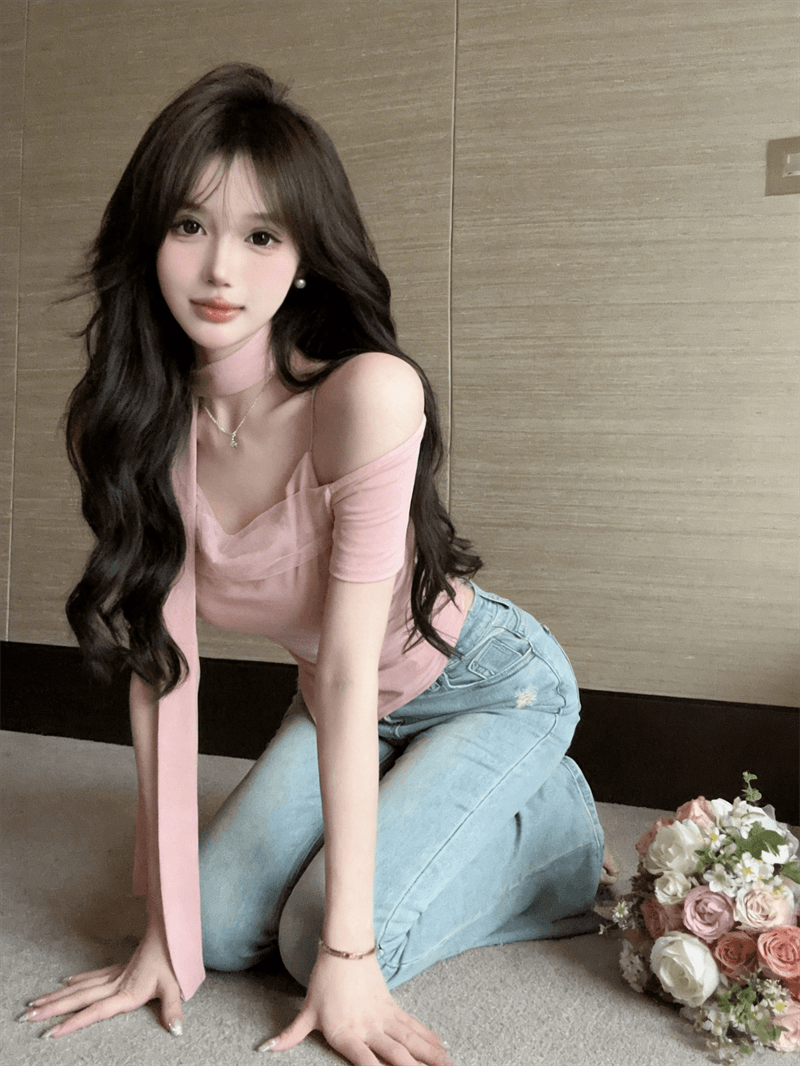 2026 슈퍼 화재 연령 감소 맨위 디자인 센스 오프숄더 불규칙 망사 패치워크 다용도 몸매 가꾸기 반팔 티셔츠 여름 상세 이미지 12