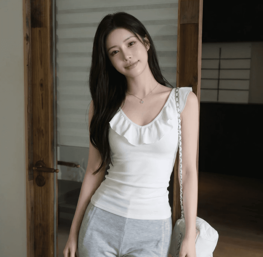 40 차가운 실크 코튼 싸움 쉬폰 순수한 욕망 연꽃 잎 여성 여름 오프숄더 디자인 센스 몸매 가꾸기 슬림해 보이는 티셔츠 맨위 이미지 3