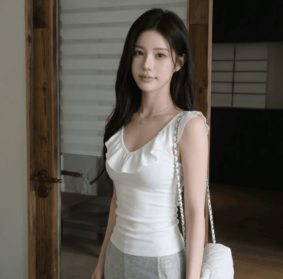 40 차가운 실크 코튼 싸움 쉬폰 순수한 욕망 연꽃 잎 여성 여름 오프숄더 디자인 센스 몸매 가꾸기 슬림해 보이는 티셔츠 맨위 상세 이미지 3