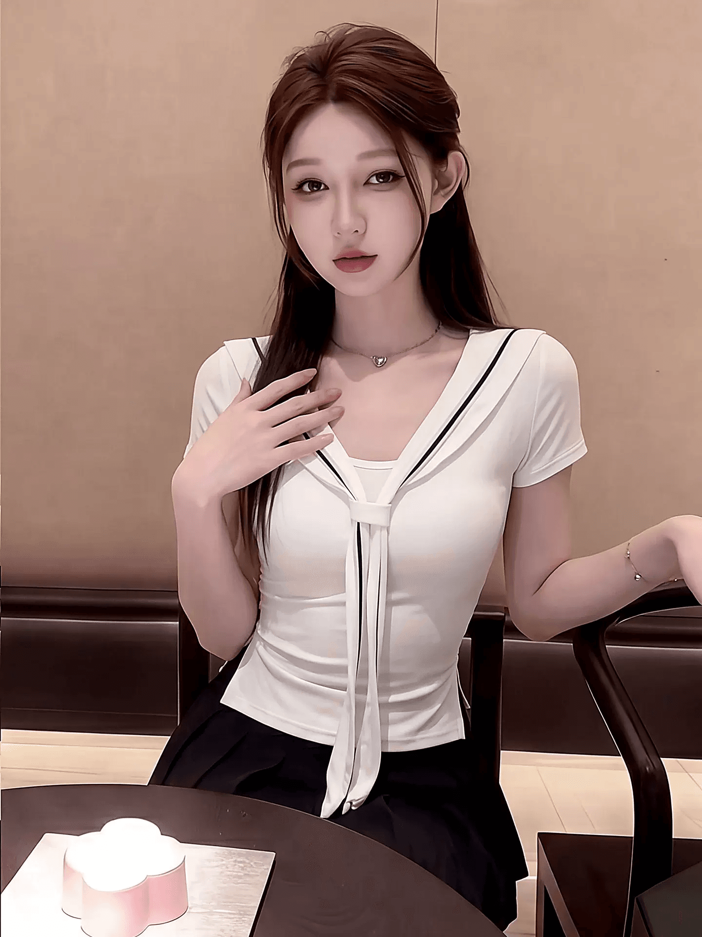 40 1 1 오스트리아 세대 서울 좋은 면 220 그램 학원 스타일 품격 화이트 긍정적 인 어깨 반팔 상세 이미지 1