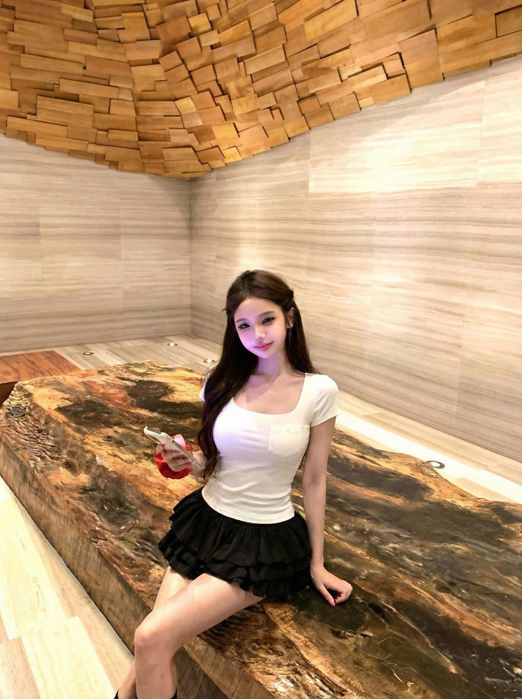 화이트 주머니 광장 칼라 반팔 티셔츠 여성 여름 몸매 가꾸기 허리 수축 핫걸 다용도 긍정적 인 어깨 슬림해 보이는 쇼트 스타일 작은 맨위 상세 이미지 6