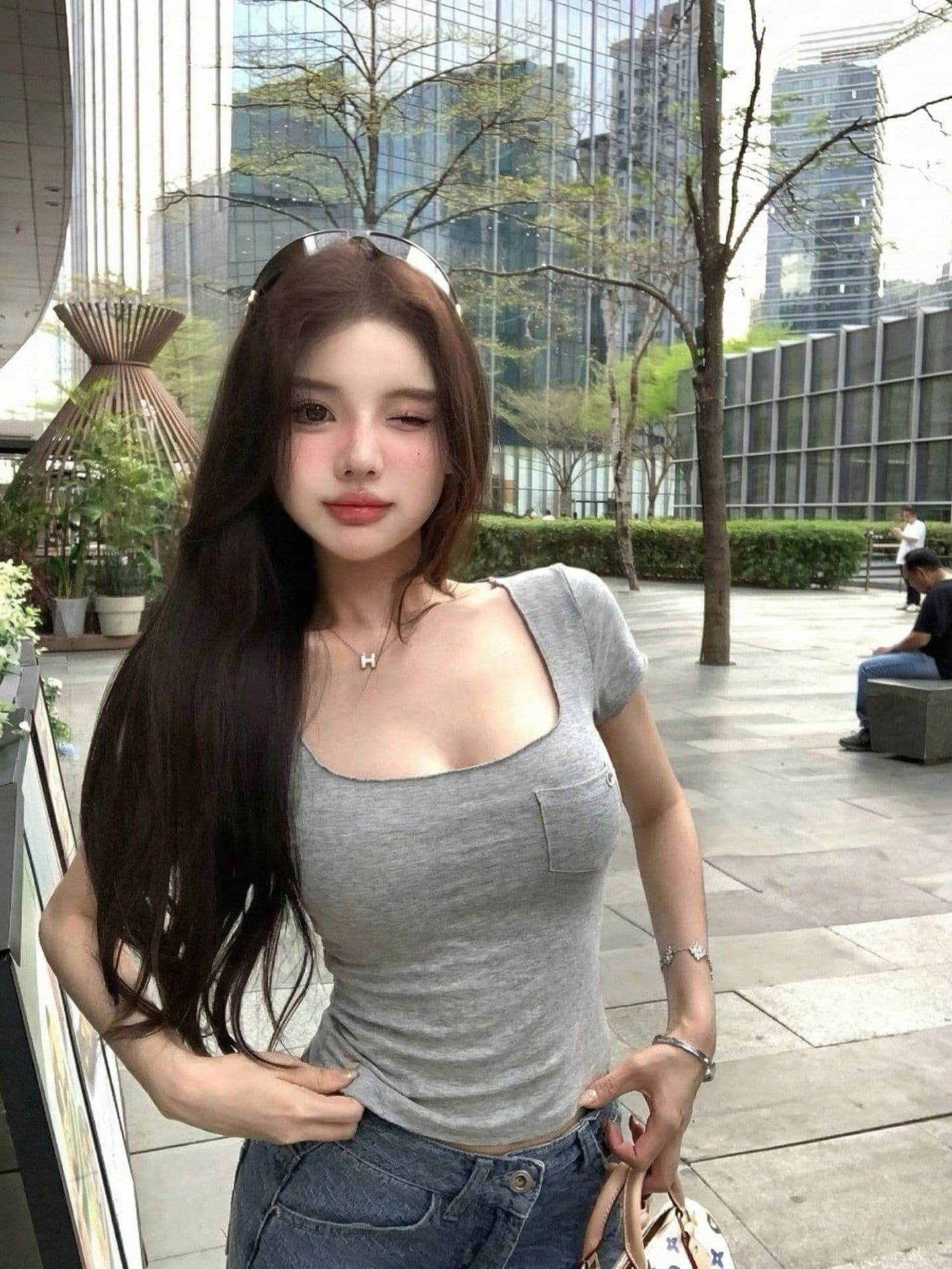 화이트 주머니 광장 칼라 반팔 티셔츠 여성 여름 몸매 가꾸기 허리 수축 핫걸 다용도 긍정적 인 어깨 슬림해 보이는 쇼트 스타일 작은 맨위 상세 이미지 13