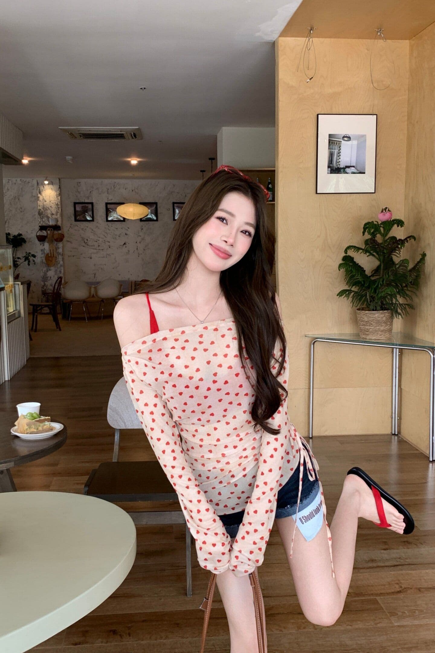 원본 가슴 패드 핫걸 하트 망사 티셔츠 인사이드 가져 가라. 행침 목 조끼 여성 여름 해변가 휴가 바람 태국 사람 스타일 상세 이미지 14