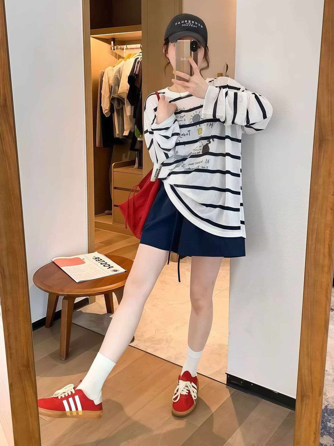 광저우 원단 이후 패키지 칼라 프린트 스트라이프 긴팔 자외선 차단 블라우스 맨위 여성 정가 상세 이미지 5